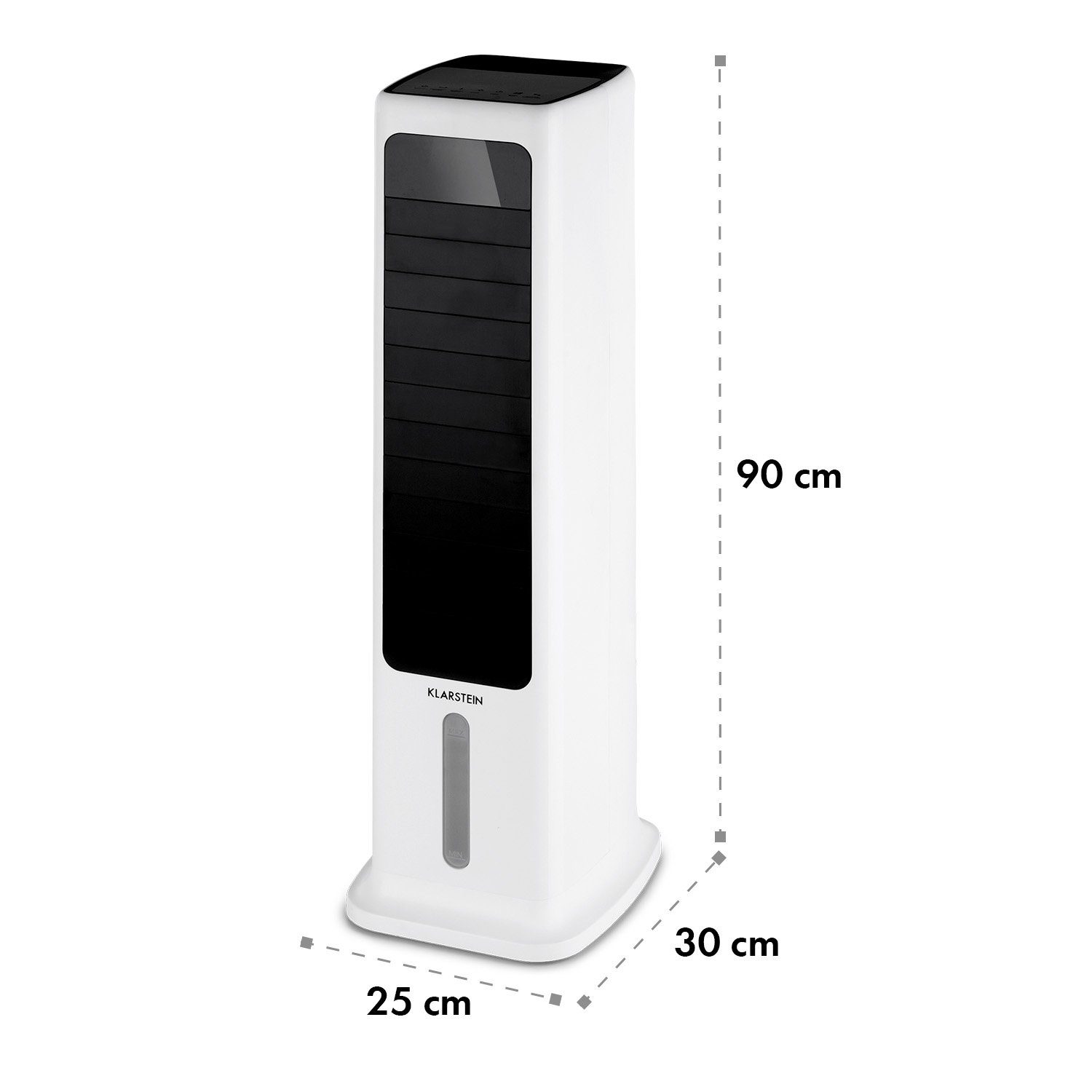 ohne Skytower Wasserkühlung Eis Smart Klimagerät Luftkühler, 360° mit & Abluftschlauch Klarstein mobil Ventilatorkombigerät