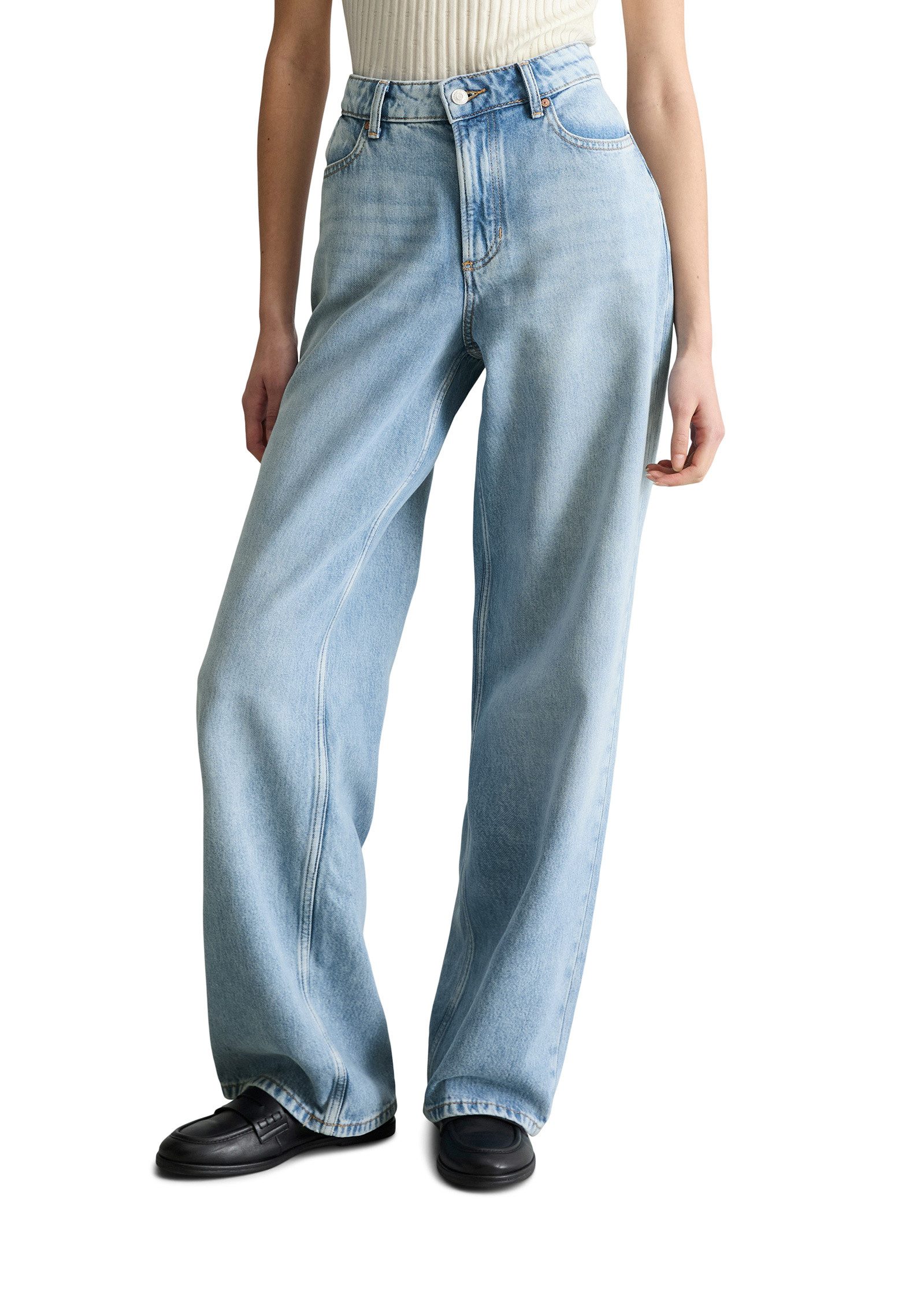 Marc O'Polo DENIM Weite Jeans aus weichem Lyocell-Organic-Cotton-Mix