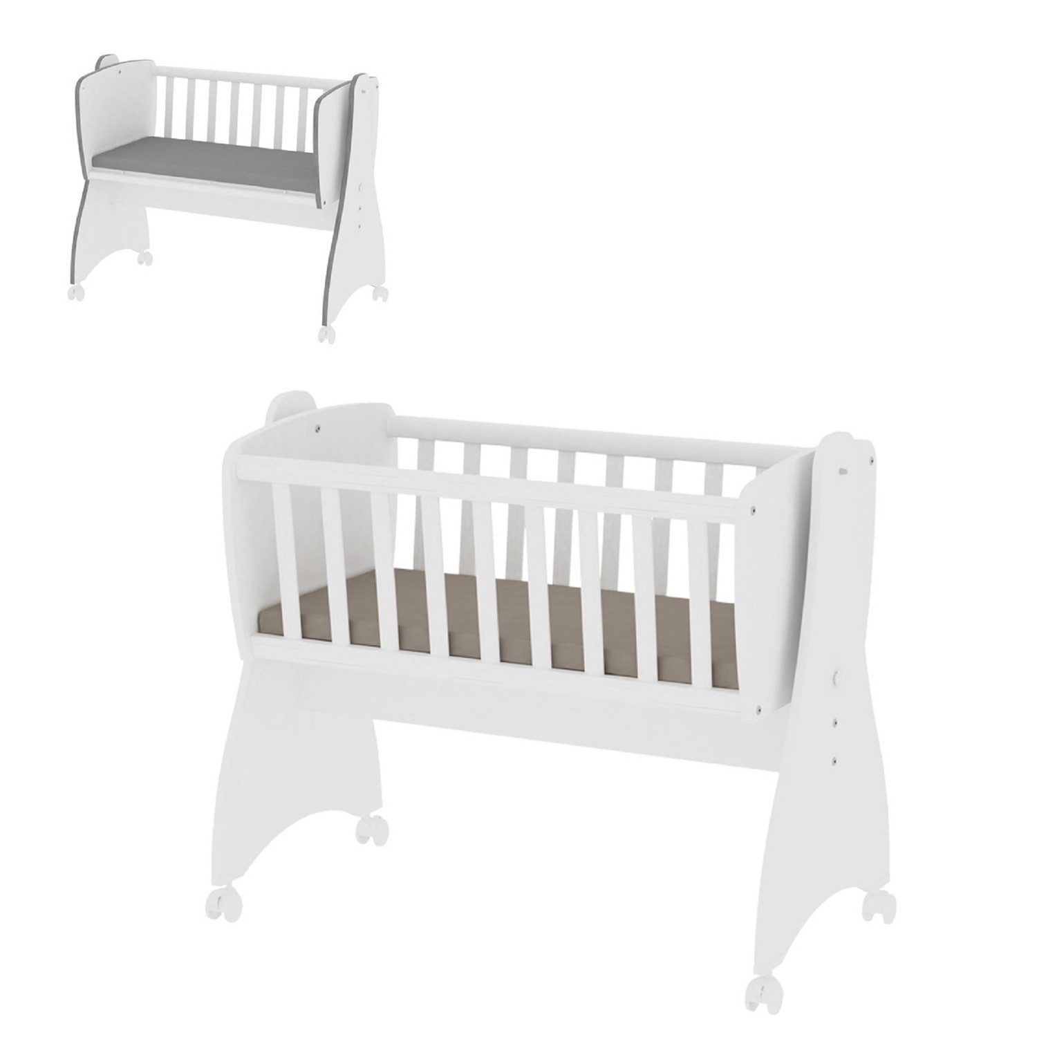 Komplettbett Babywiege, First Dreams, Räder