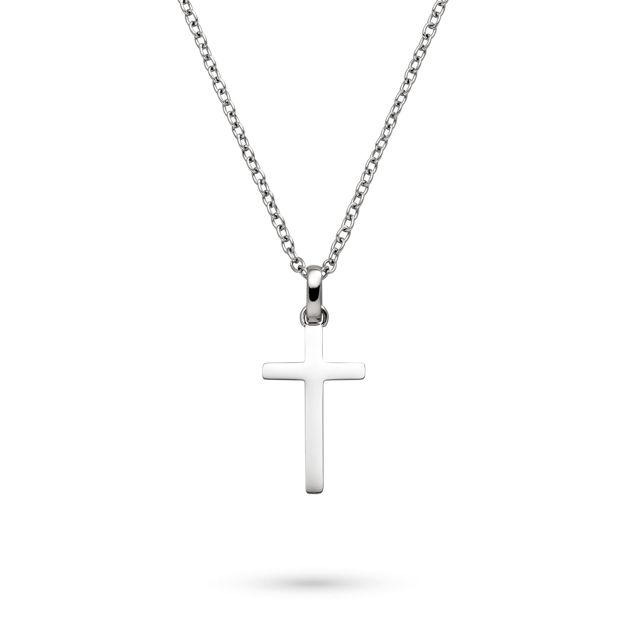 s.Oliver Kette mit Anhänger Modern Cross, Kreuz-Optik