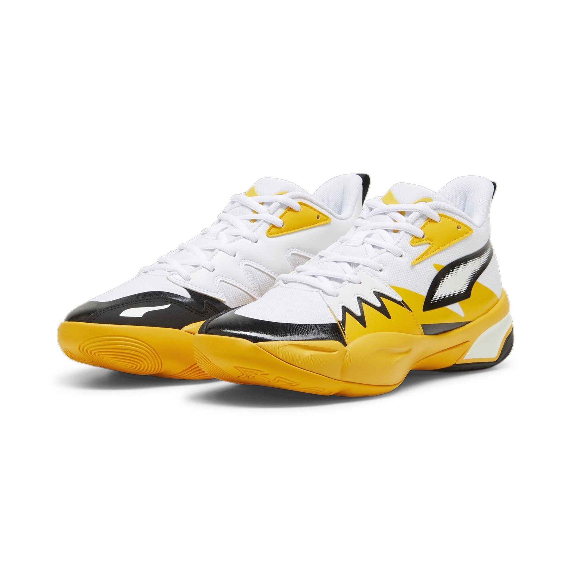 Hallen-Indoorschuhe Genetics weiss/gelb Herren Badmintonschuh