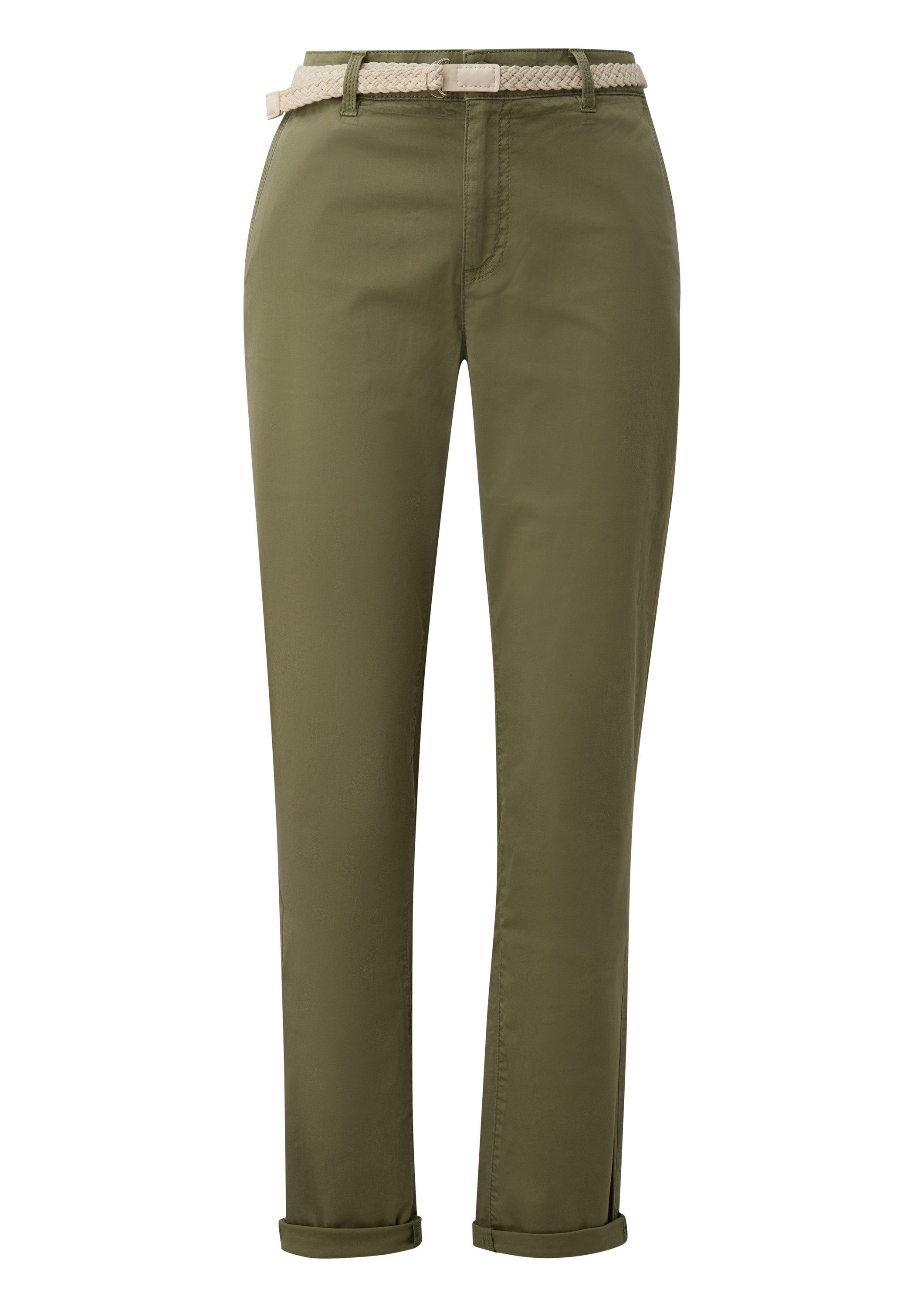 s.Oliver Chinos Hose Gewaschene Chino mit Gürtel