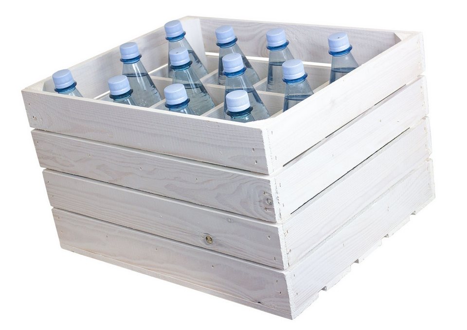 Allzweckkiste Flaschenregal Henry 12er weiss (Spar-Set)