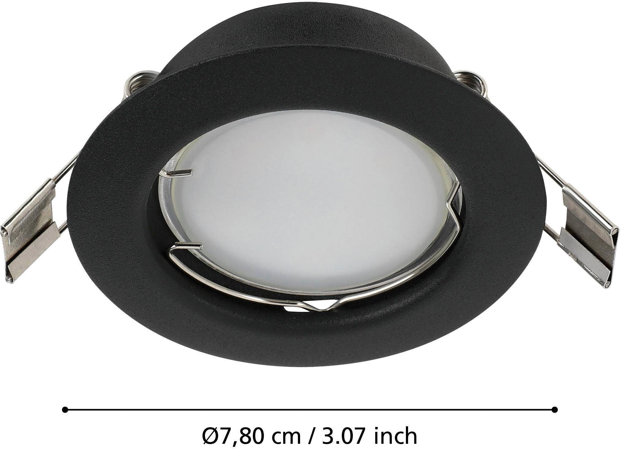 EGLO Deckenleuchte PENETO, in aus schwarz - wechselbar, Leuchtmittel inkl. GU10 - ohne 2,8W Stahl Leuchtmittel, Deckenleuchte