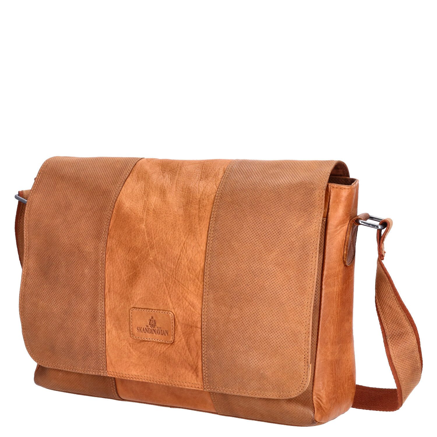 Umhängetasche The Skandinavian Brand Leder Messenger Cognac