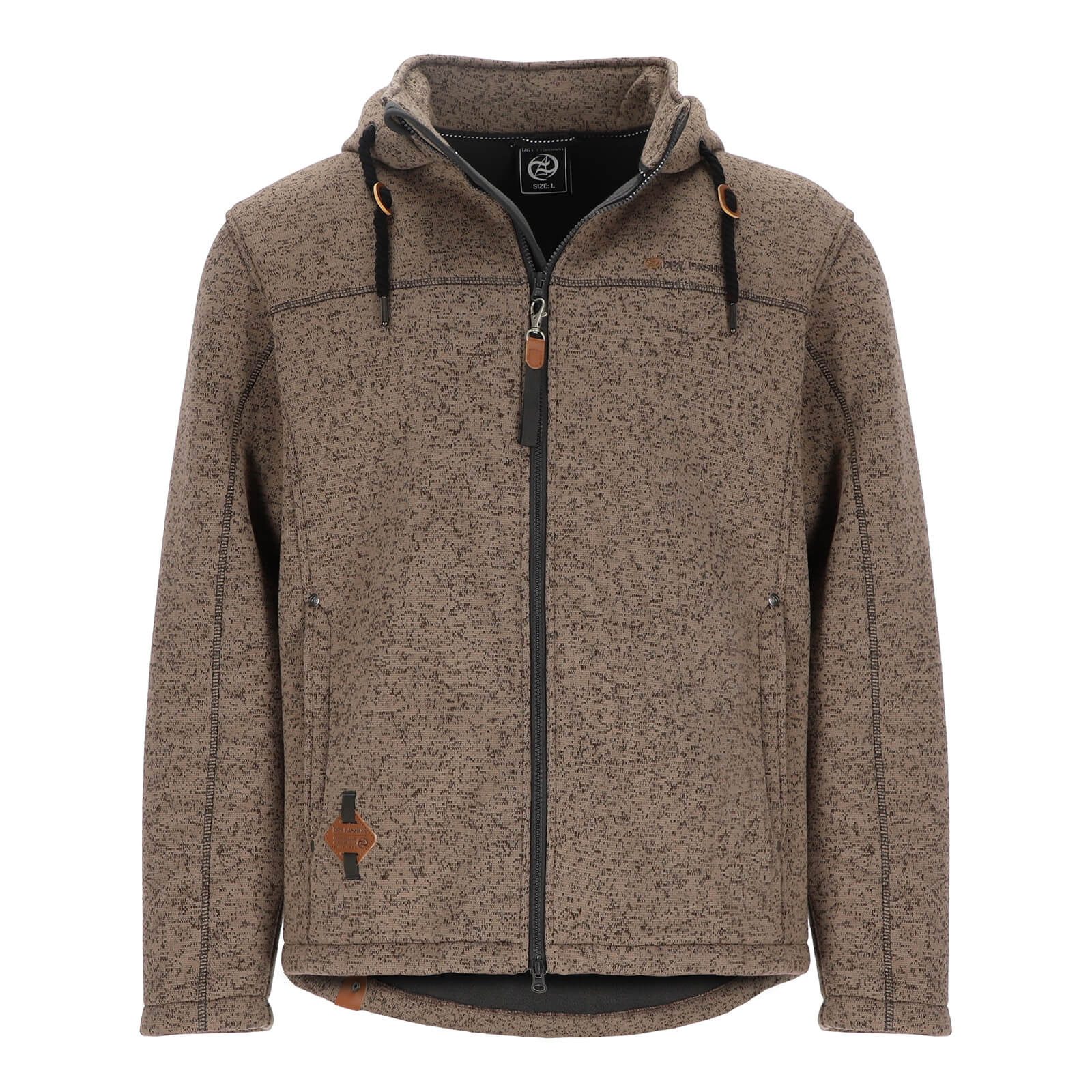 Fleecejacke Helgoland Herren Wollfleece-Jacke Kapuze - Jacke Fleece Übergansjacke