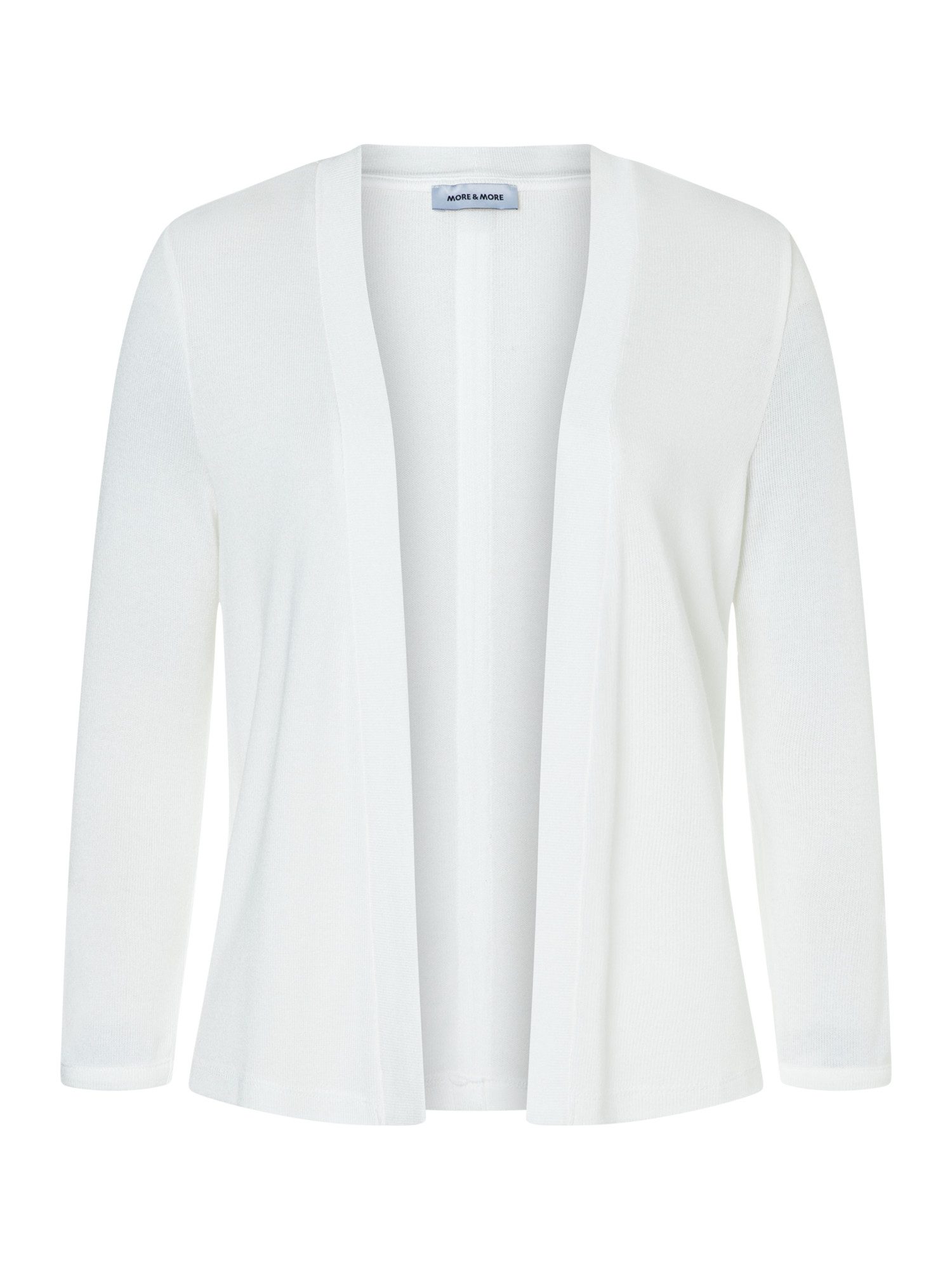 MORE&MORE Funktions-Kapuzensweatjacke leichte, softe 3/4 Arm Shirtjacke