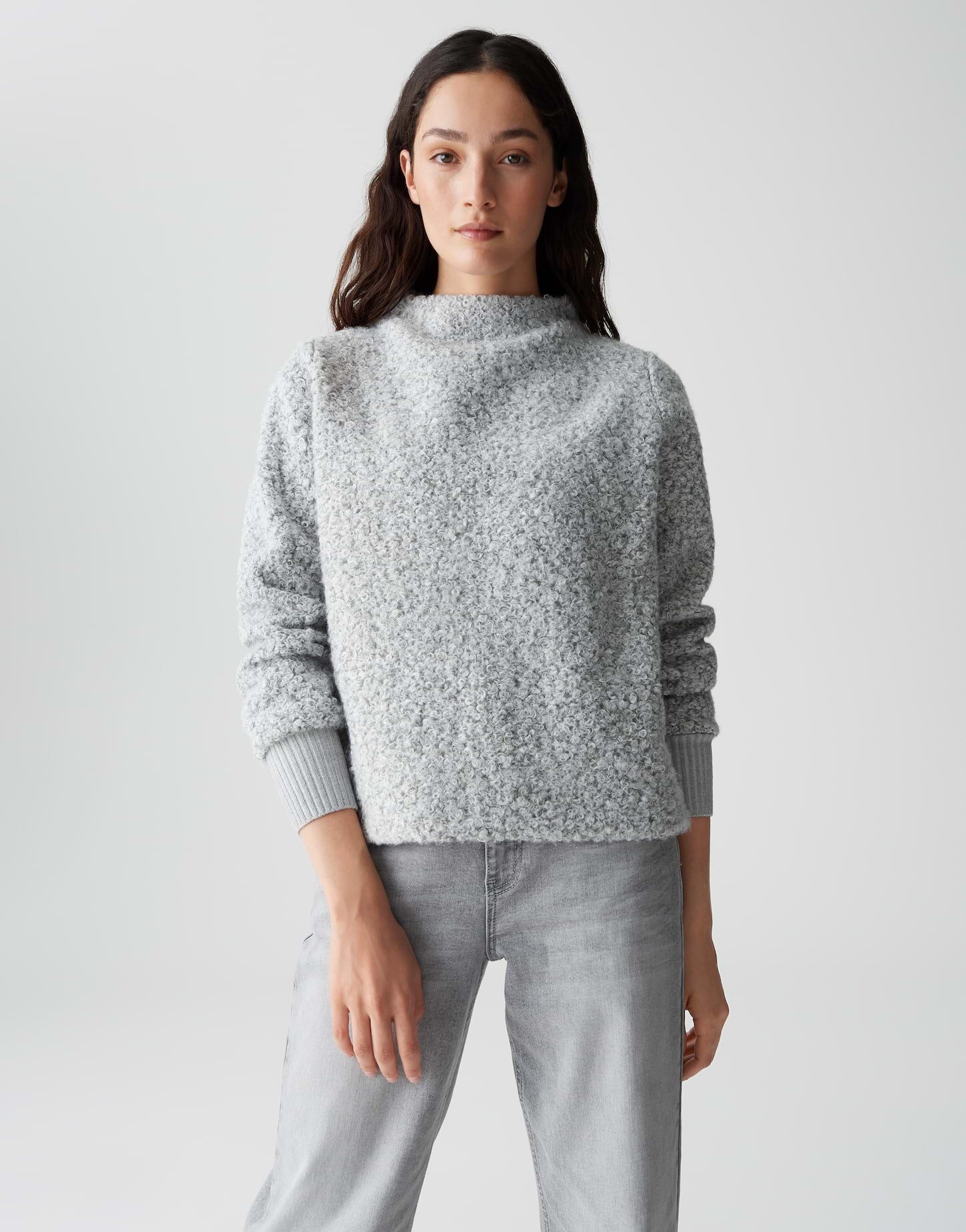 OPUS Sweatshirt GOBANO Regular Fit in Bouclé Optik lockere Passform, weiche günstig online kaufen