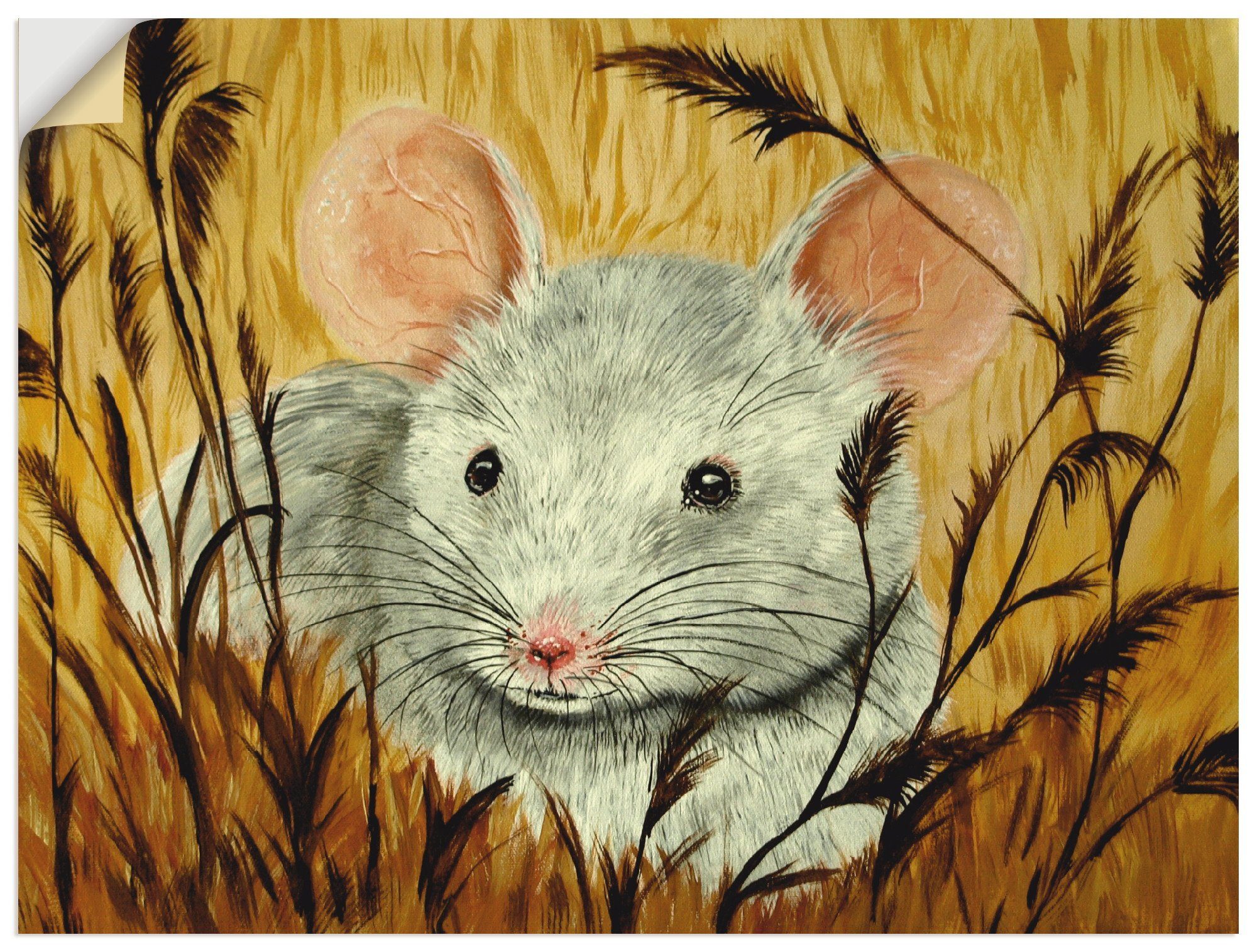 Artland Wandbild Maus, Haustiere (1 St), als Alubild, Leinwandbild, Wandaufkleber oder Poster in versch. Größen