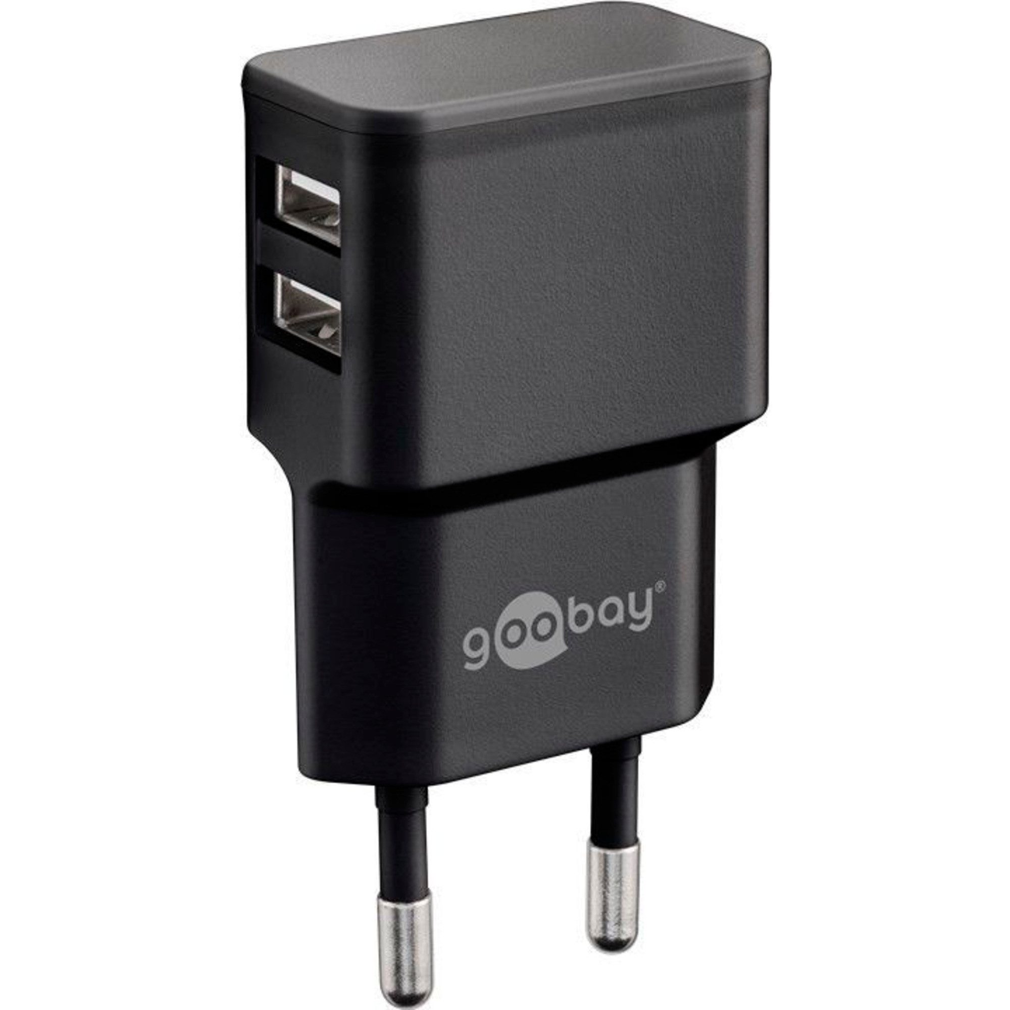 goobay Dual USB-Ladegerät 2,4 A Netzteil