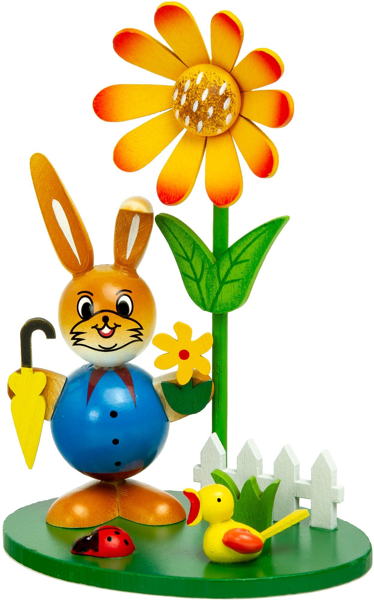 13 im Blumen mit Holz Osterhasen farbenfrohen Osterhase SIKORA Ostergarten Frühlings mit cm Osterhasen H: Set Figuren OD11 2er Astern