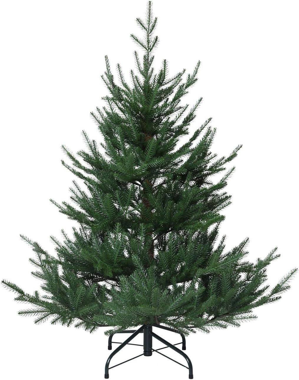 VIVANNO Künstlicher Weihnachtsbaum Polyethylen FICHTE Organisch - Grün Naturgetreu, 110x120 cm