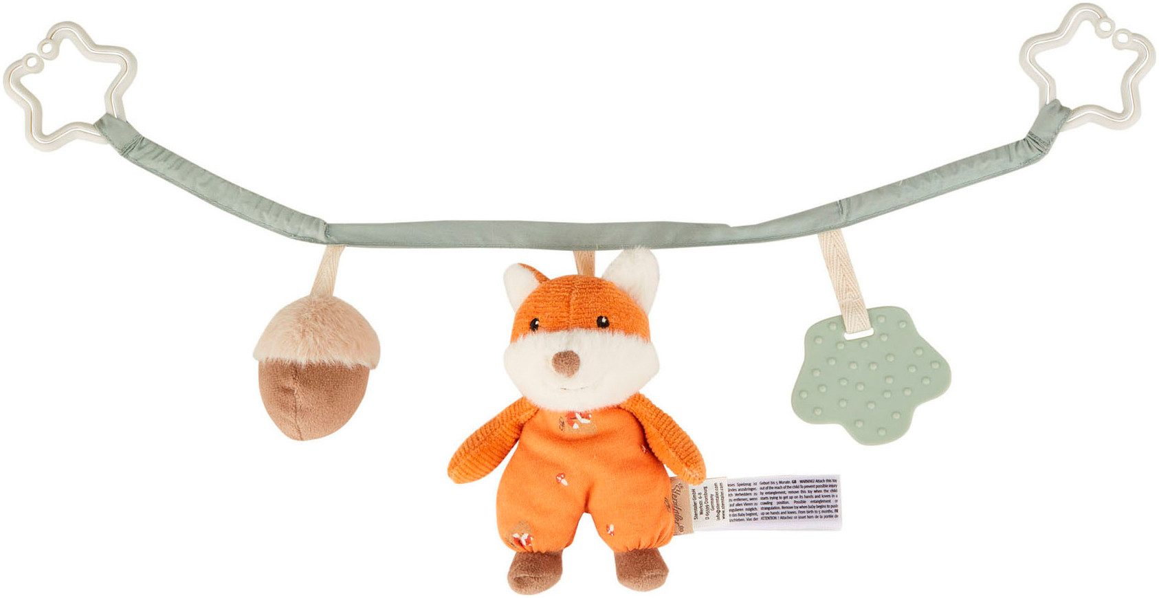Sterntaler® Kinderwagenkette Kinderwagenkette Fuchs Filou, mit Silikonelement und Rassel