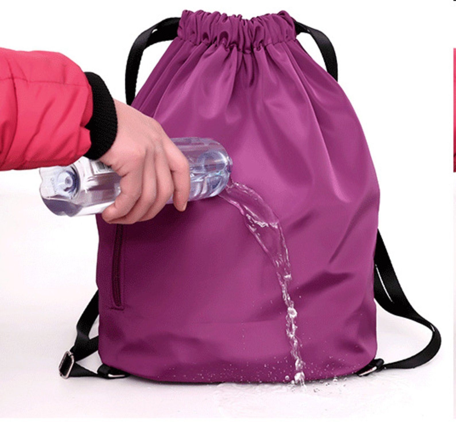 H-basics Rucksack Rucksack Tasche für 43*40*15cm Kinder, Schultasche Zuziehen Erwachsene - mit Bordeaux Sporttasche oder oder Kordelzug Unisex mit Kordel Lila Teenager Turnbeutel zum