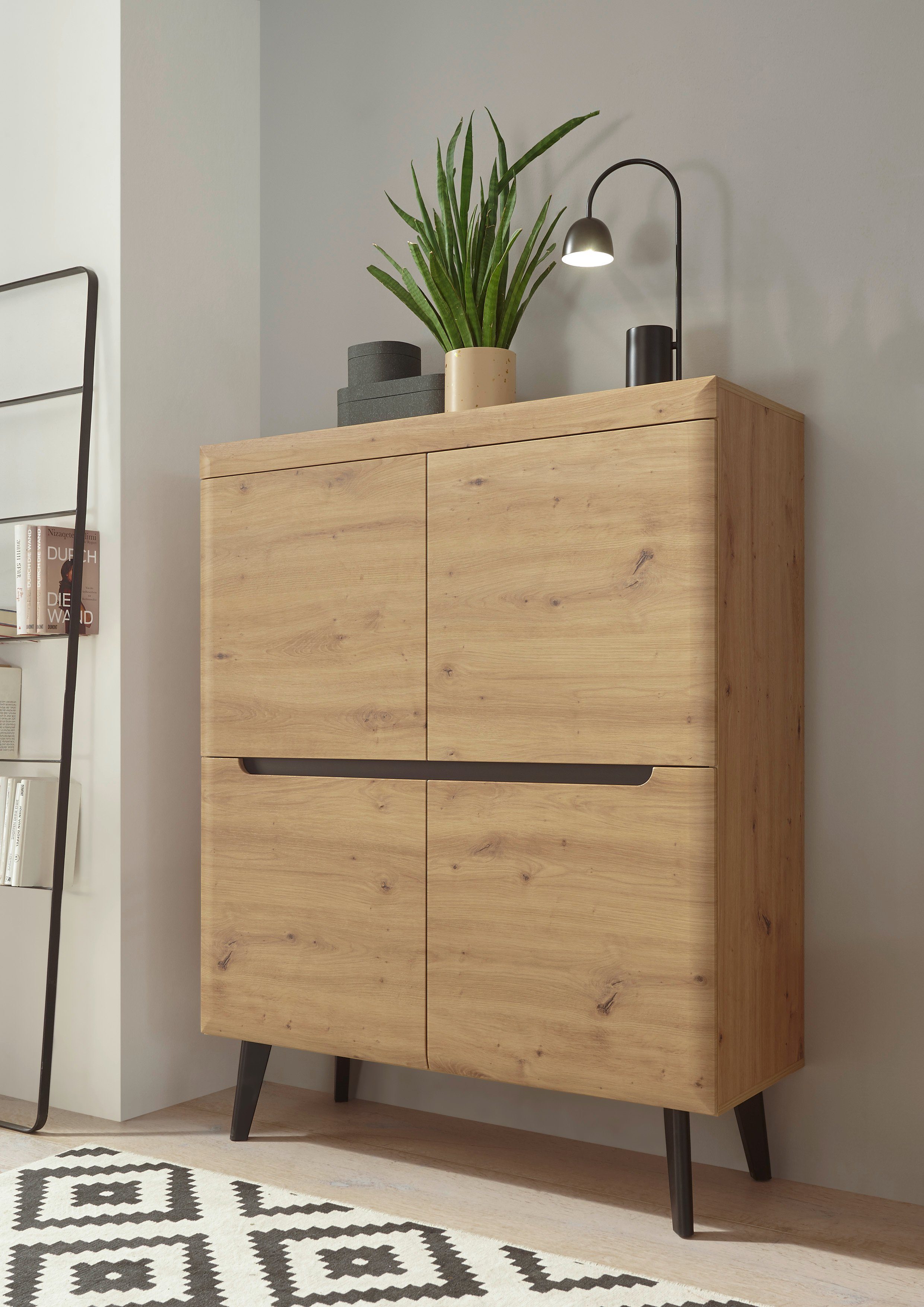 Highboard Torge, Kommode, Schrank, Sideboard, Anrichte, Mehrzweckschrank