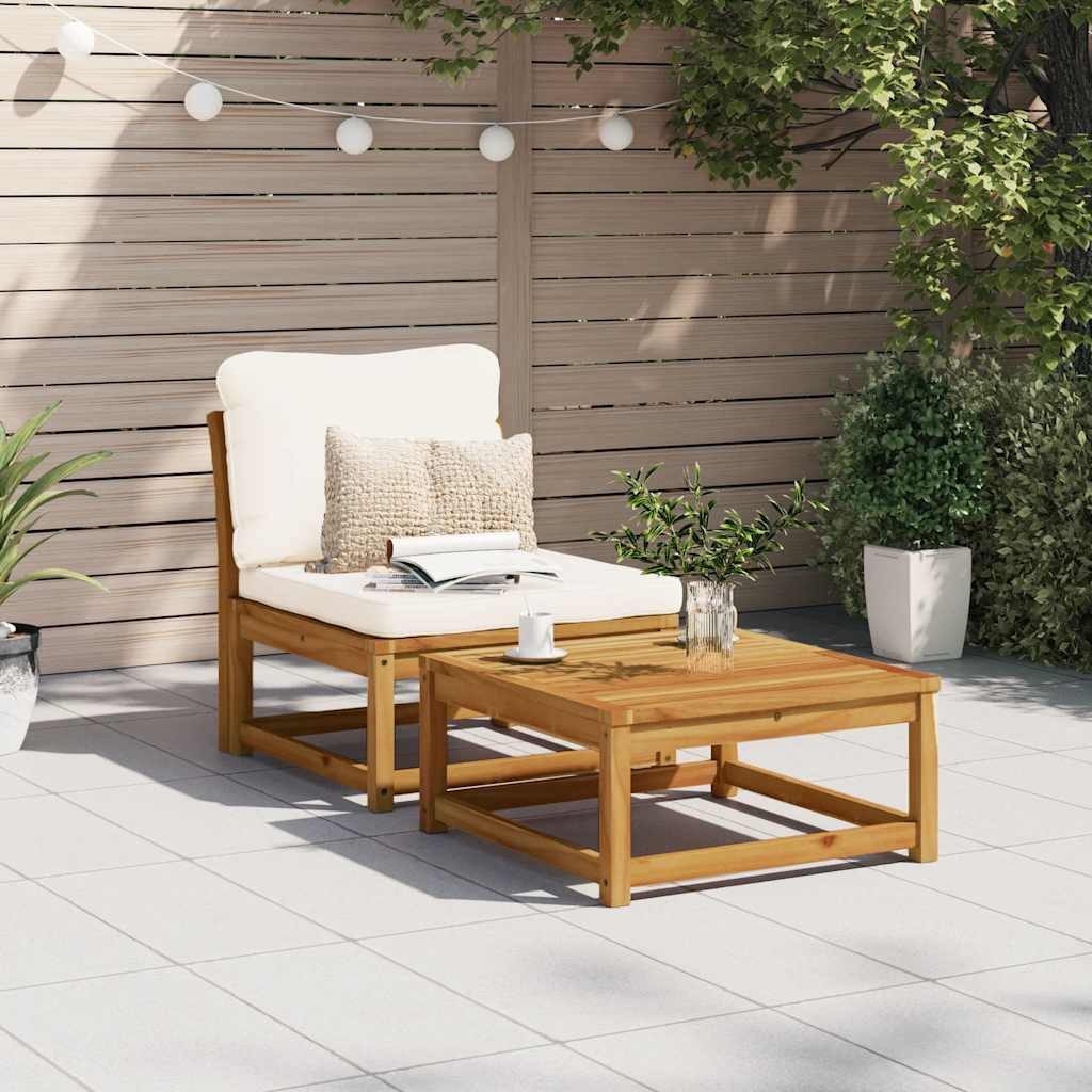 vidaXL Sofaelement Gartensofa mit Kissen Massivholz günstig online kaufen