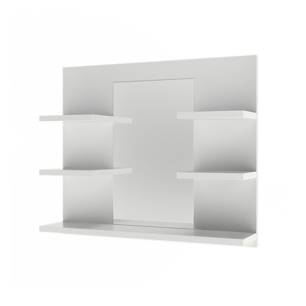 Vicco Badezimmerspiegelschrank Wilbur, Weiß, 58.8 x 50 cm mit Regalen (1-St)