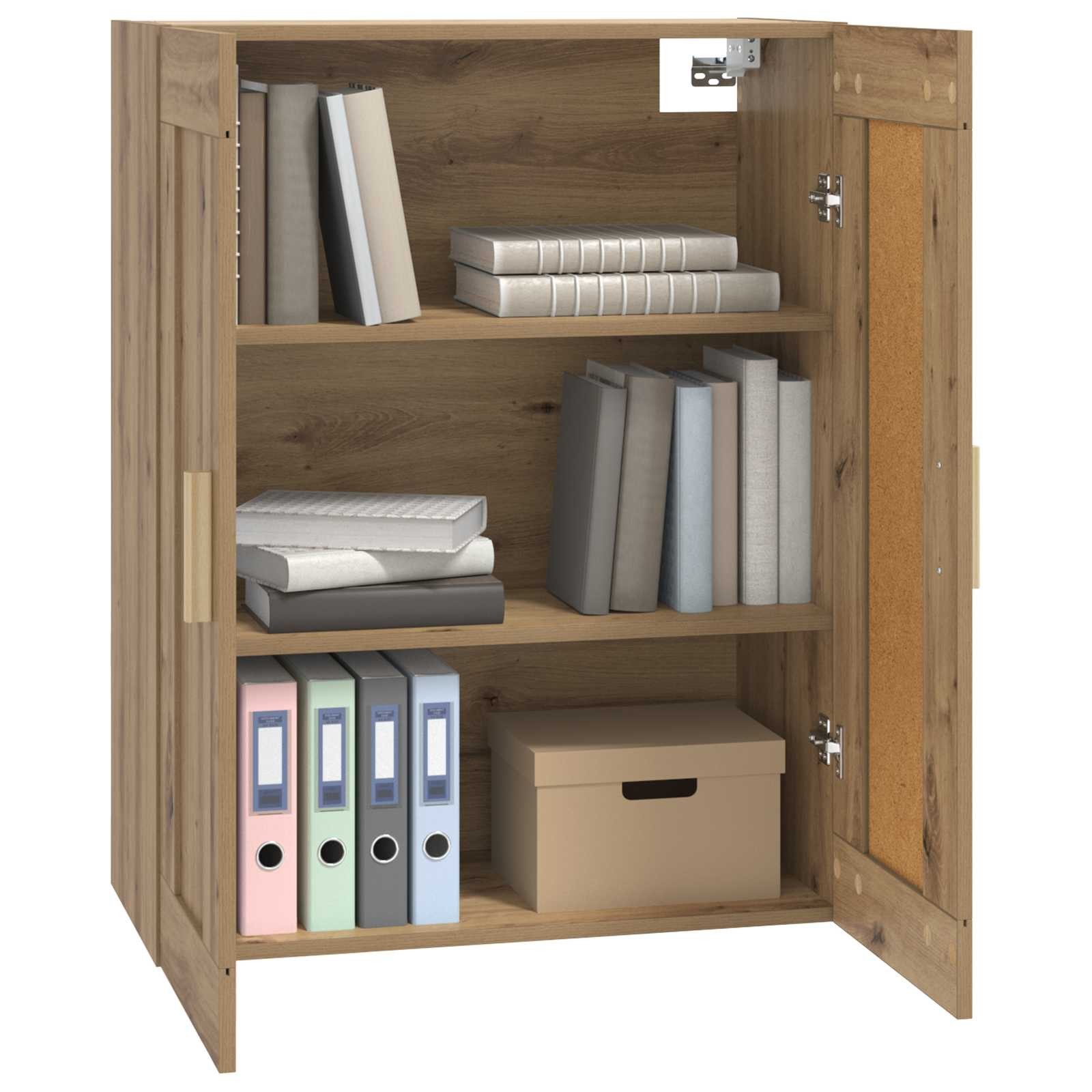 vidaXL Regal Wandschrank Wandhalterung Artisan-Eiche 69,5 x 34 x 90 cm, 1-tlg.
