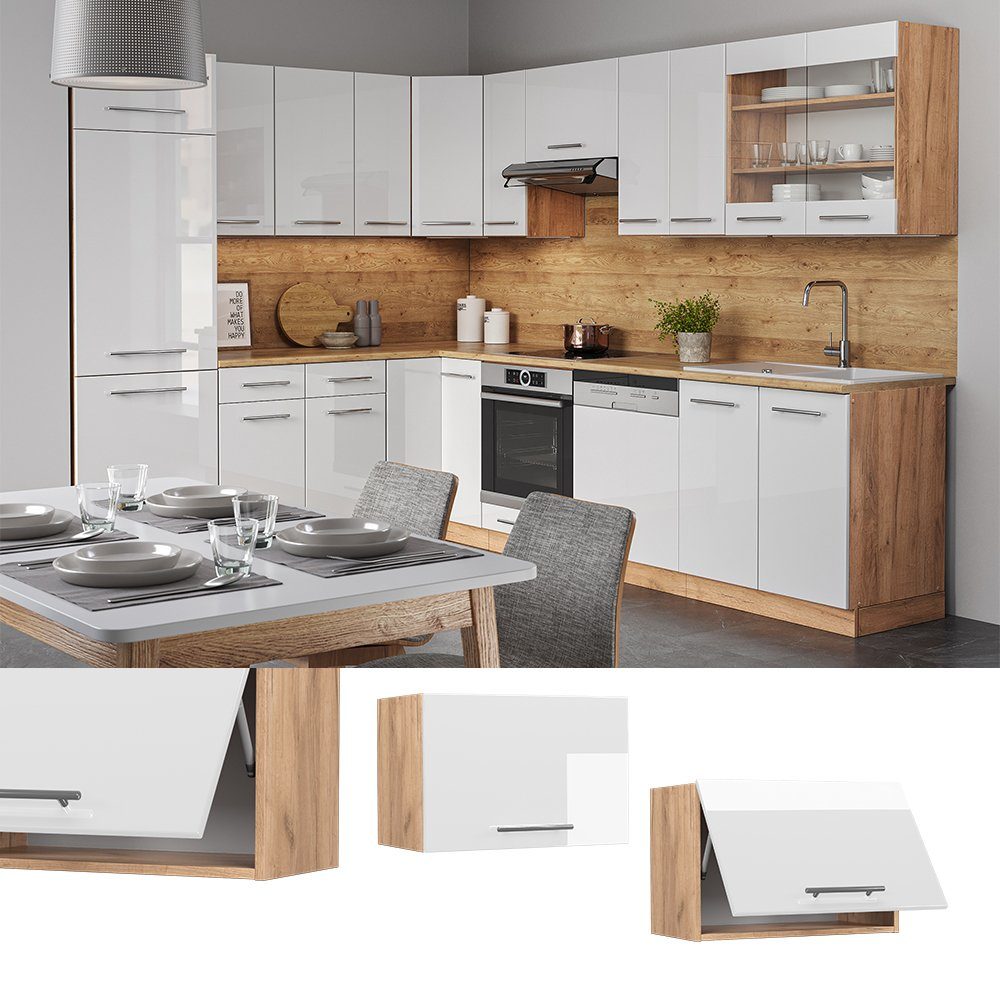 Vicco Hängeschrank Fame-Line, Weiß Hochglanz/Goldkraft Eiche, günstig online kaufen