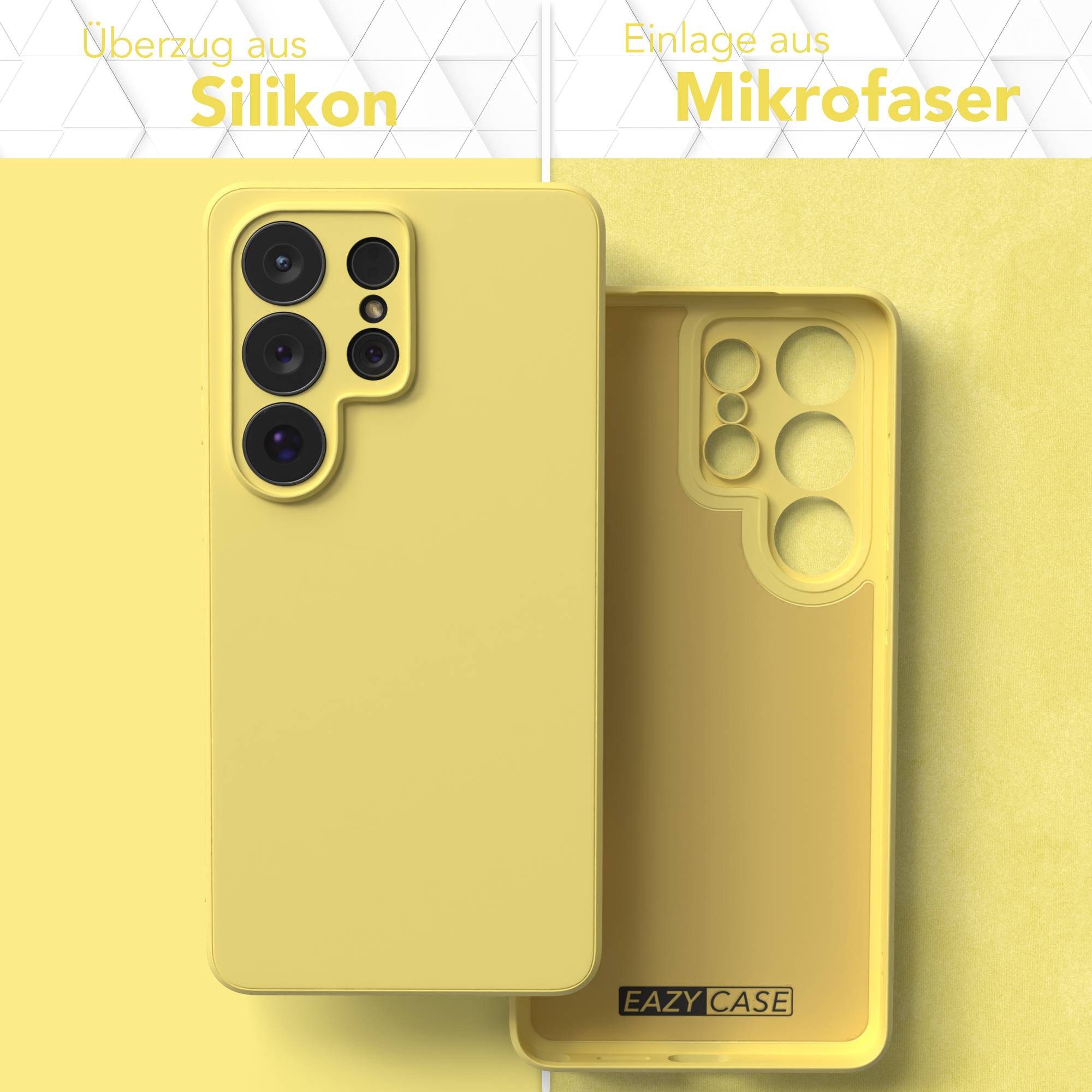 EAZY CASE Handyhülle TPU Hülle für Samsung Galaxy S26 Ultra 6,9 Zoll, Handy Softcase stoßfest Hülle mit Kameraschutz Bumper Tpuhülle Gelb