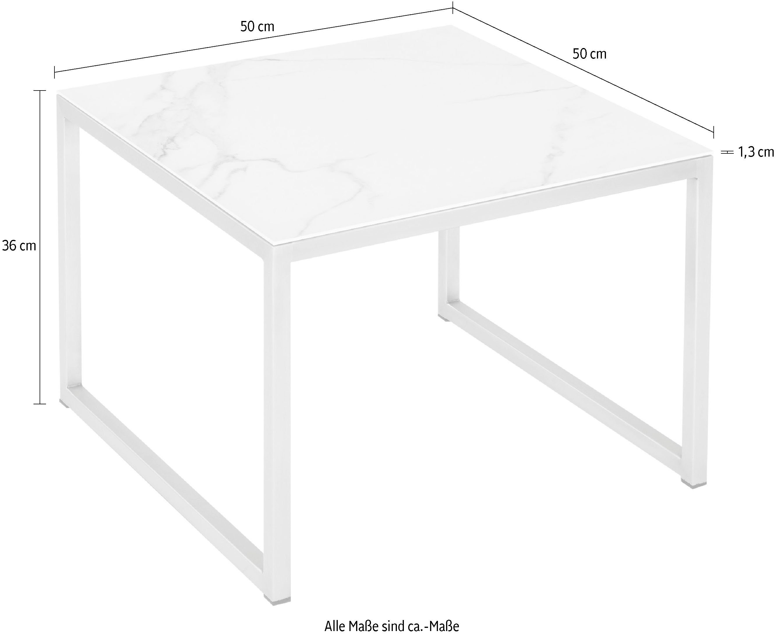 Keramik Tischplatte aus Henke Möbel hochwertiger Beistelltisch,