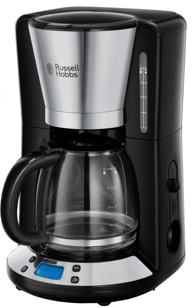 RUSSELL HOBBS Filterkaffeemaschine Victory 24030-56, 1,25l Kaffeekanne, 1x4,  Digitale Glas-Kaffeemaschine, 98°C Brühtemperatur, Warmhalteplatte mit  autom. Abschaltung