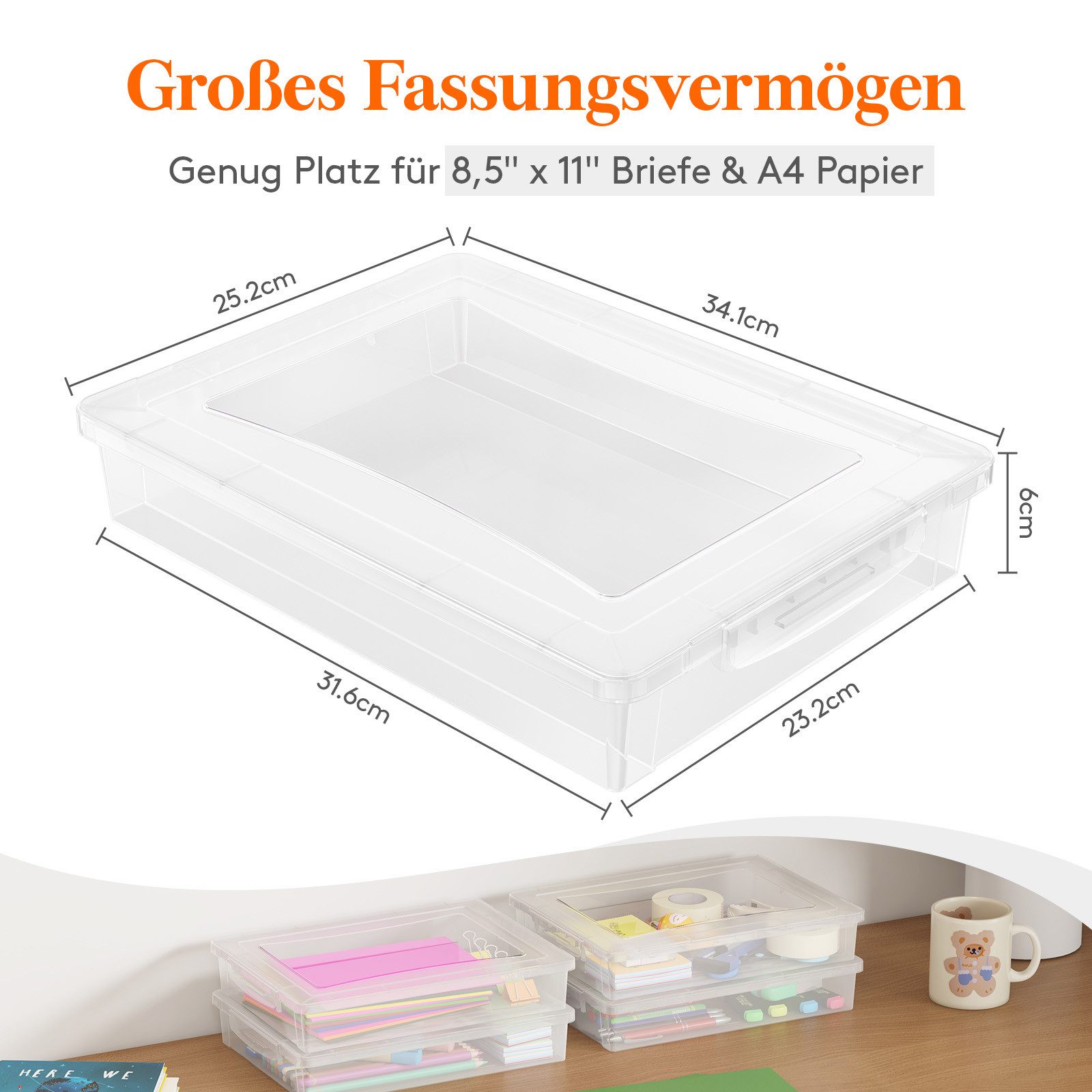 Lifewit Aufbewahrungsbox Mehrzweck-Aufbewahrungsbox aus Kunststoff mit günstig online kaufen