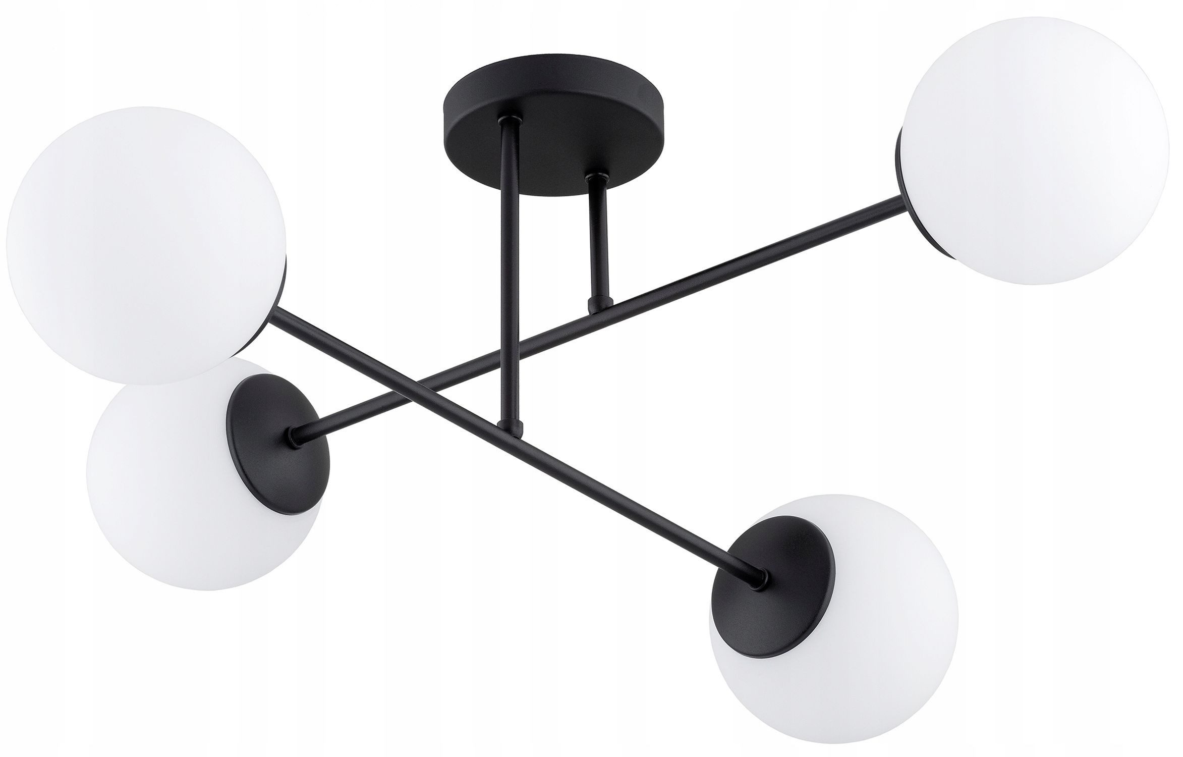 Licht-Erlebnisse Deckenleuchte ELIO, ohne Leuchtmittel, E27 B: 70 cm 4-flammig Kugelschirm Modern Deckenlampe