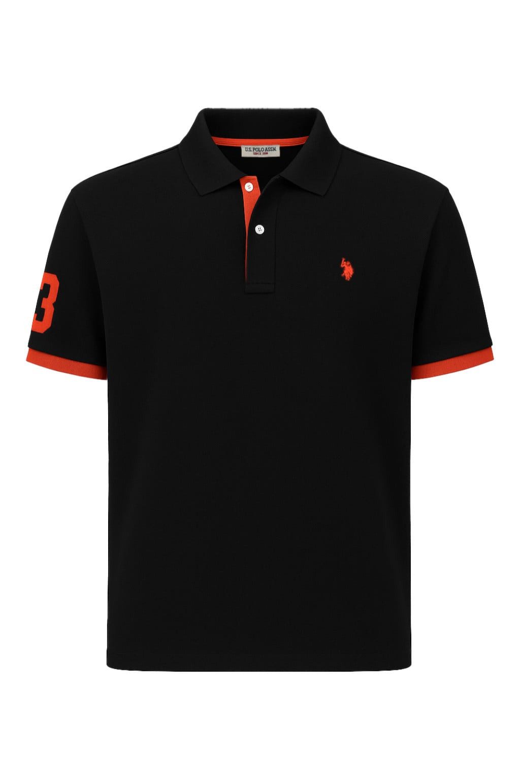 U.S. Polo Assn. Poloshirt US16927 (100% Baumwolle) schwarz Herren