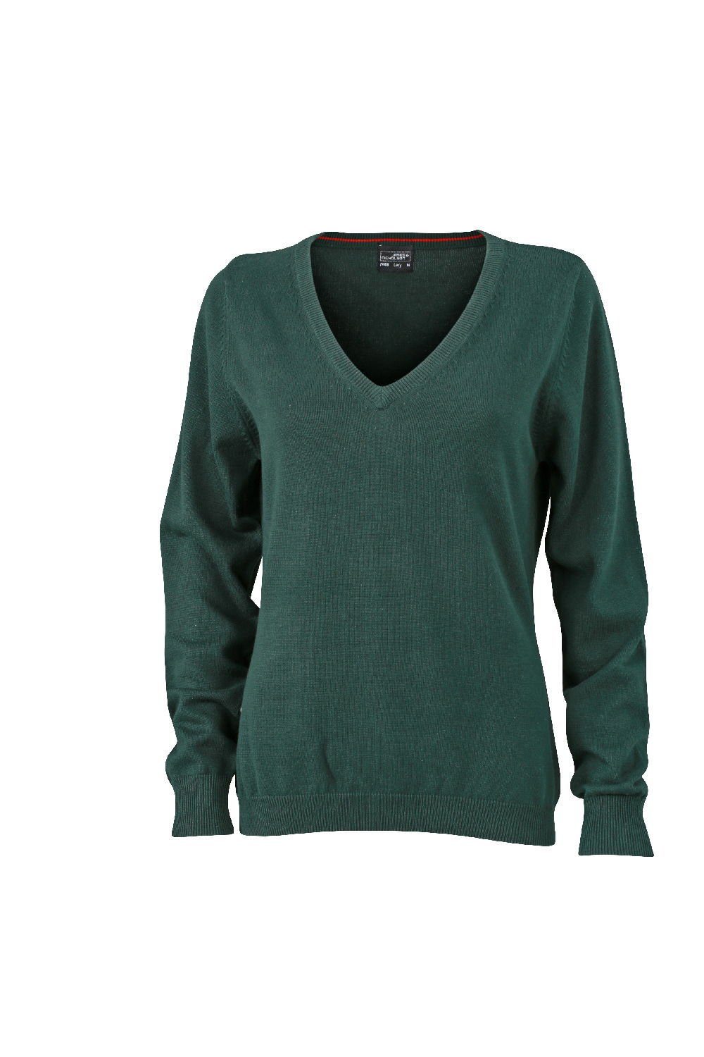 forest James Damen Pullover JN V-Neck Strickqualität Strickpullover Nicholson 658 green & Leichte