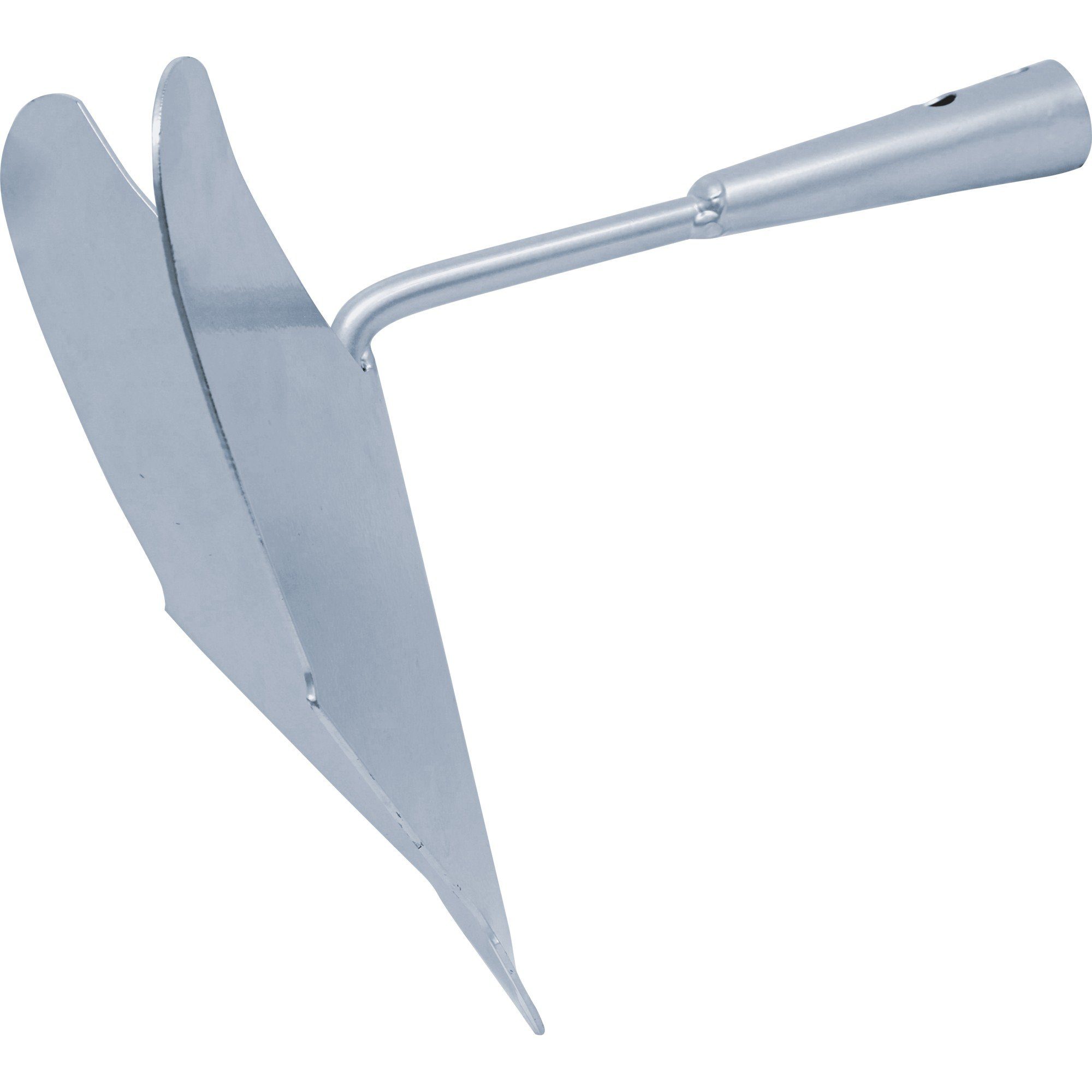Triuso Häufelpflug Häufler 20cm mit 28mm Tülle, 20,00 cm Arbeitsbreite, silber pulverbeschichtet, große Stieldülle 28 mm