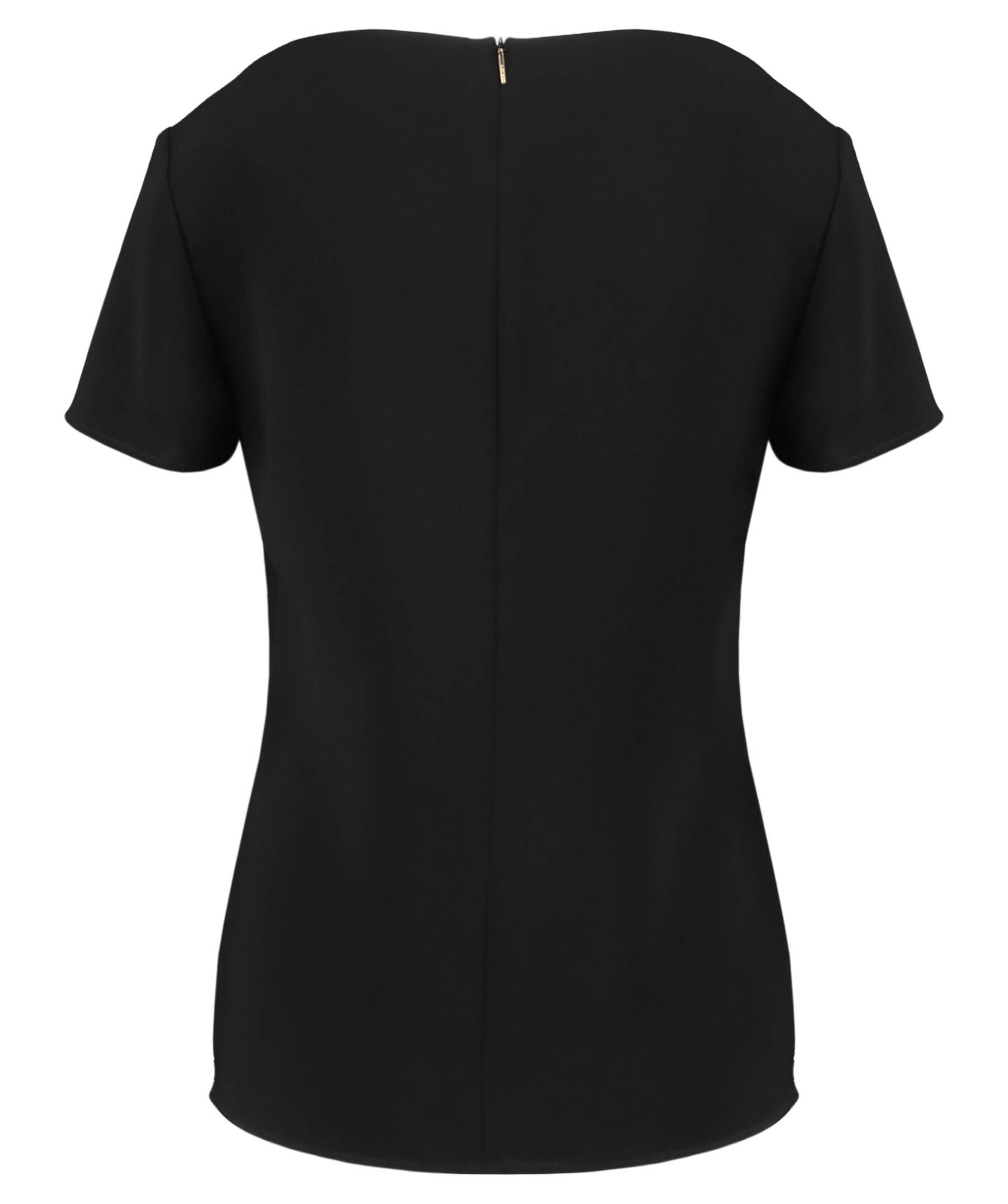 Damen (15) Bluse Bluse (1-tlg) schwarz BOSS ILYNA Klassische