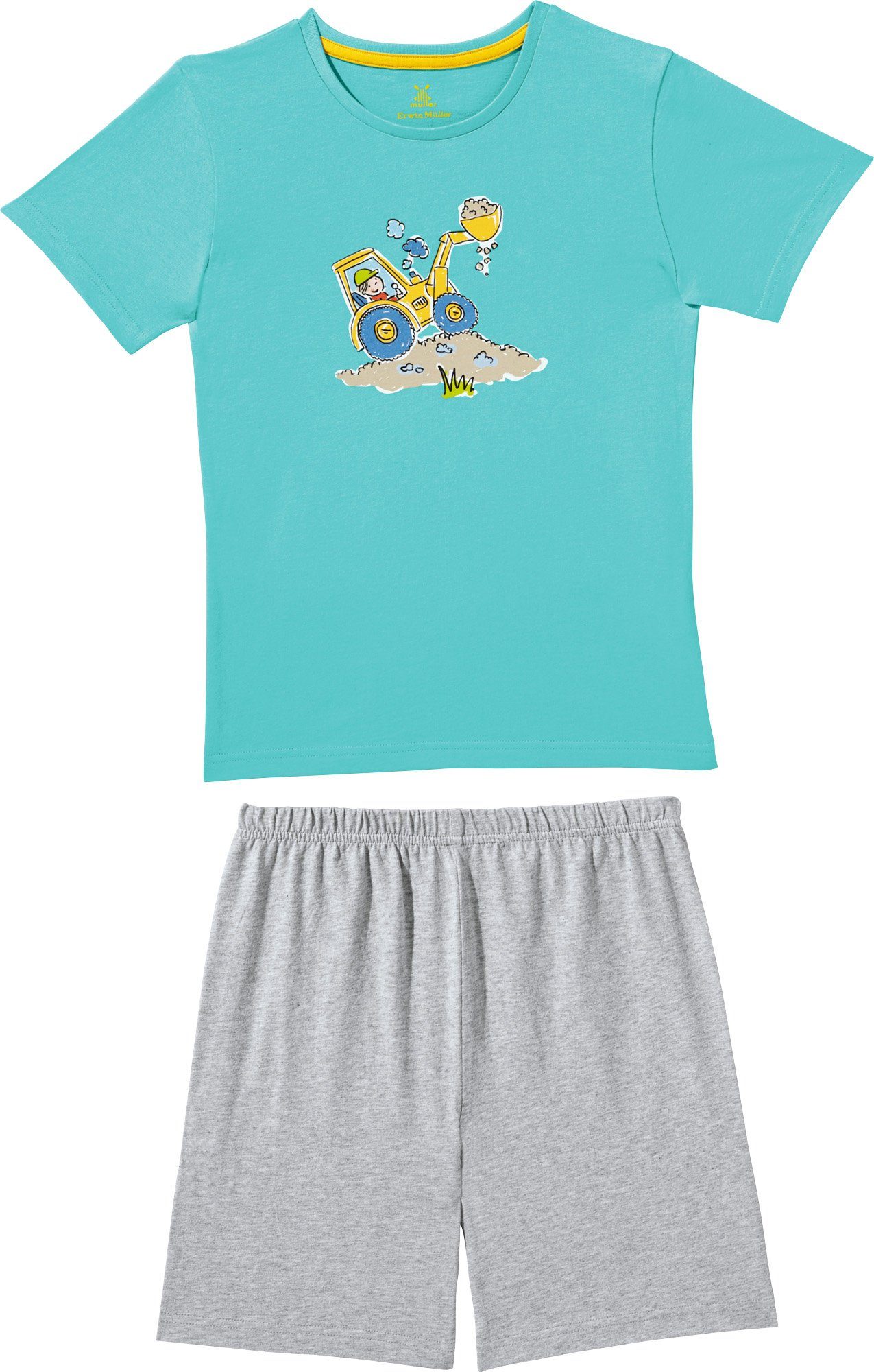 Erwin Müller Pyjama Kinder-Shorty Single-Jersey gemustert