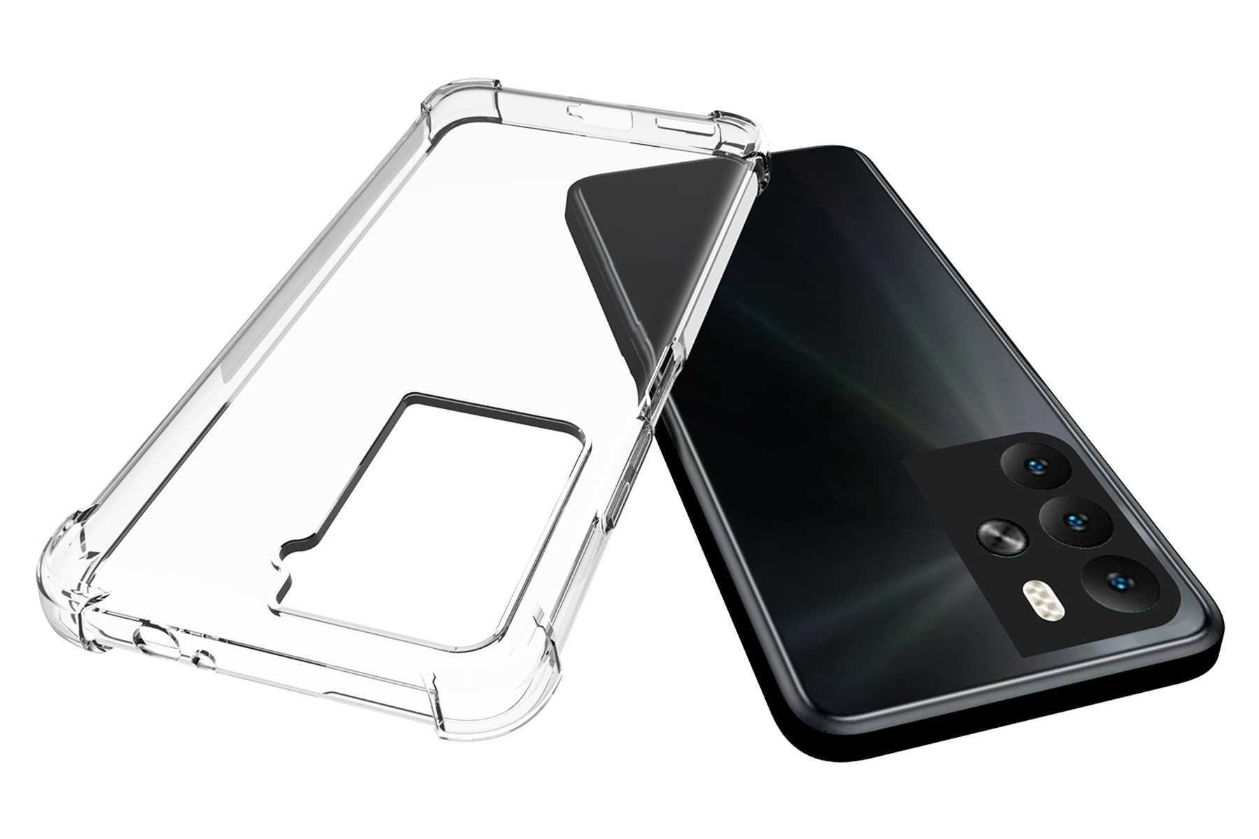 mtb more energy Smartphone-Hülle Clear Armor Case für HTC U23 Pro (2QC9200,-9100,-B100, 6.7), Transparente TPU Schutzhülle Case Backcover mit Anti-Shock Verstärkung