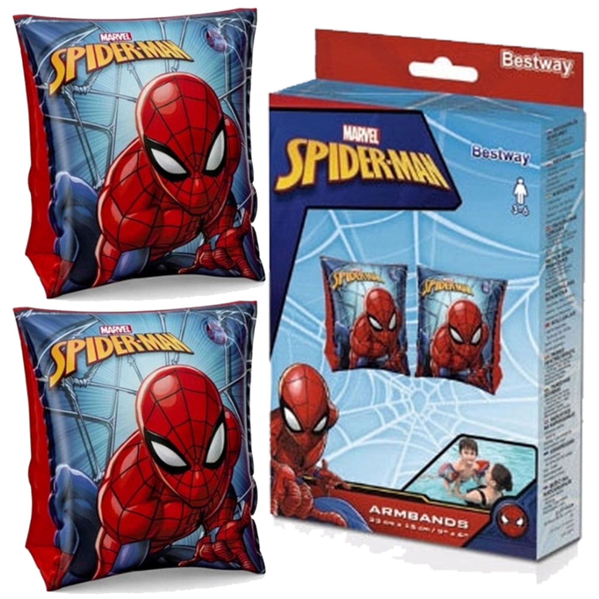 Festivalartikel Schwimmflügel Spiderman Schwimmflügel für Kinder 3-6 Jahre Bestway