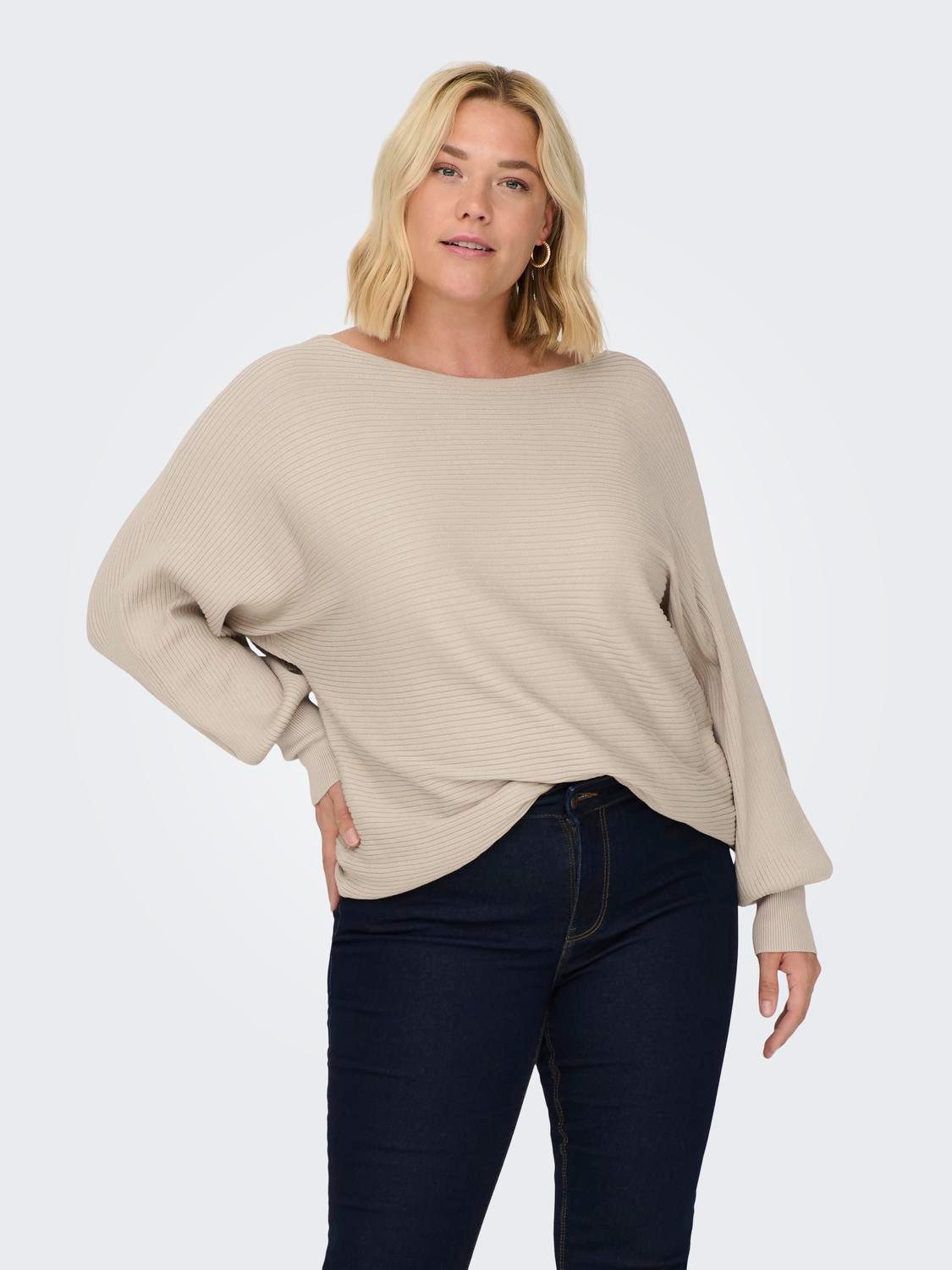 ONLY CARMAKOMA Strickpullover CARNEW ADALINE LIFE L/S PULLOVER KNT Viskosem günstig online kaufen