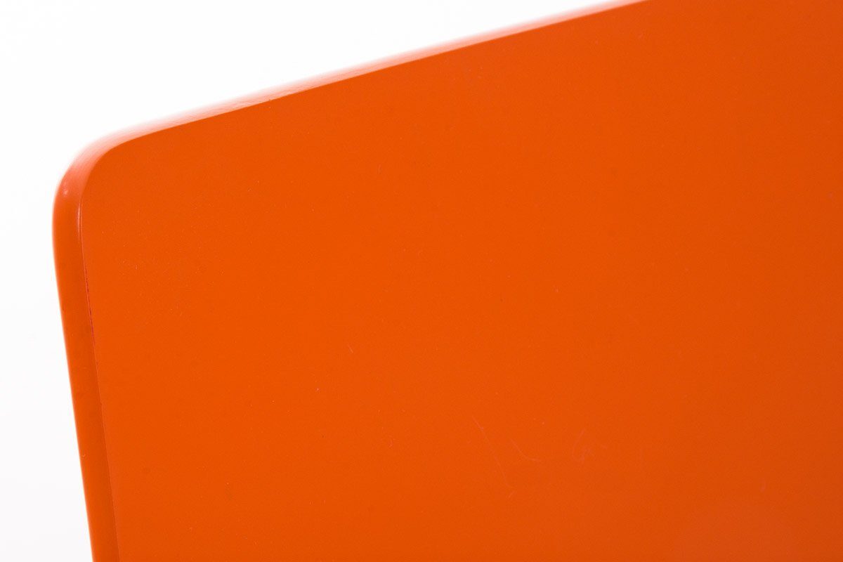 TPFLiving Messestuhl), (Besprechungsstuhl geformter Sitzfläche: - orange - ergonomisch Sitzfläche Konferenzstuhl - Metall Holz Peppo - chrom Gestell: Warteraumstuhl mit Besucherstuhl