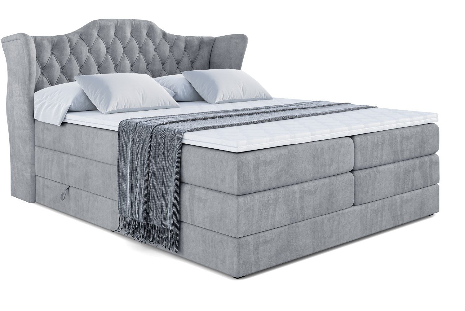 ALTDECOR Boxspringbett VILA KING (Multipocket-Matratze H4, H3 Matratze Bone günstig online kaufen