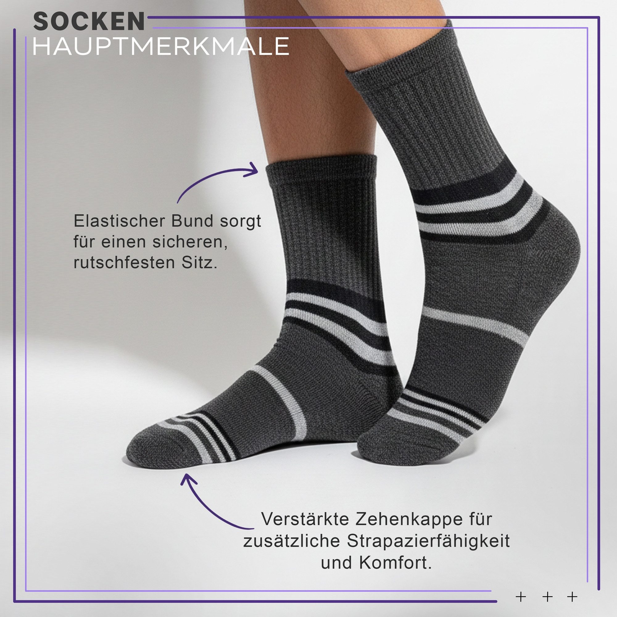 German Wear Sportsocken GW280 3er Pack (3er-Pack) Sportsocken – leichte Baumwollsocken