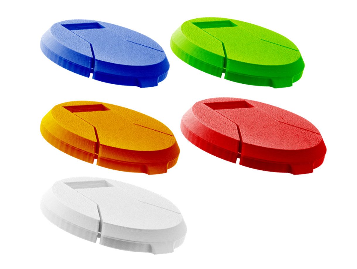 Frischhaltedeckel Dosendeckel 5-er Set bunt (1xblau, 1xgrün, 1xorange, 1xrot, 1xweiß), Abdeckung für Dosen