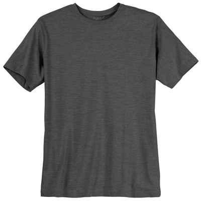 redfield Rundhalsshirt Redfield T-Shirt anthrazit melange Übergröße