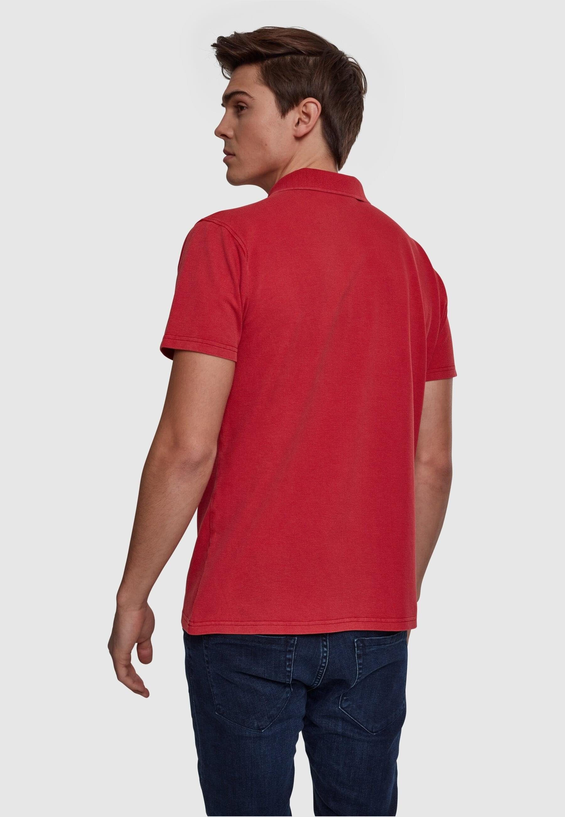 Garment Dye Poloshirt (1-tlg) Pique red Herren CLASSICS URBAN T-Shirt