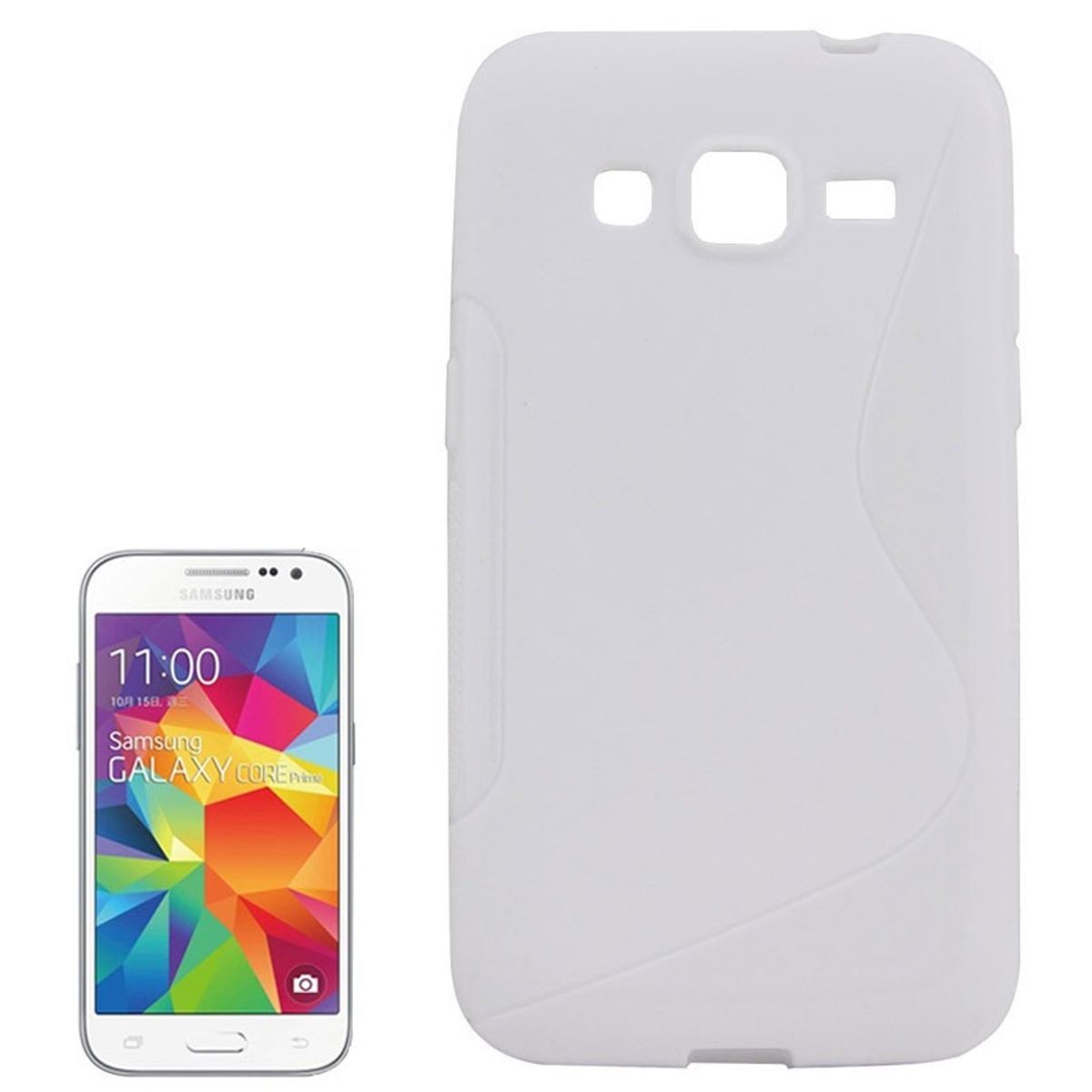König Design Handyhülle Samsung Galaxy Core Prime, Samsung Galaxy Core Prime Handyhülle Backcover Weiß