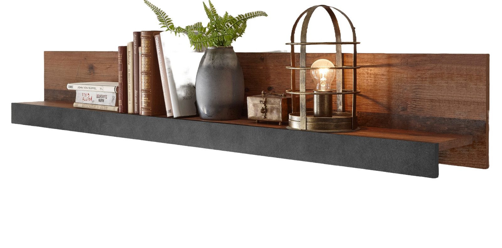 Furn.Design Wandboard Ward, Wandregal in Used Wood und grau, Breite 153 cm