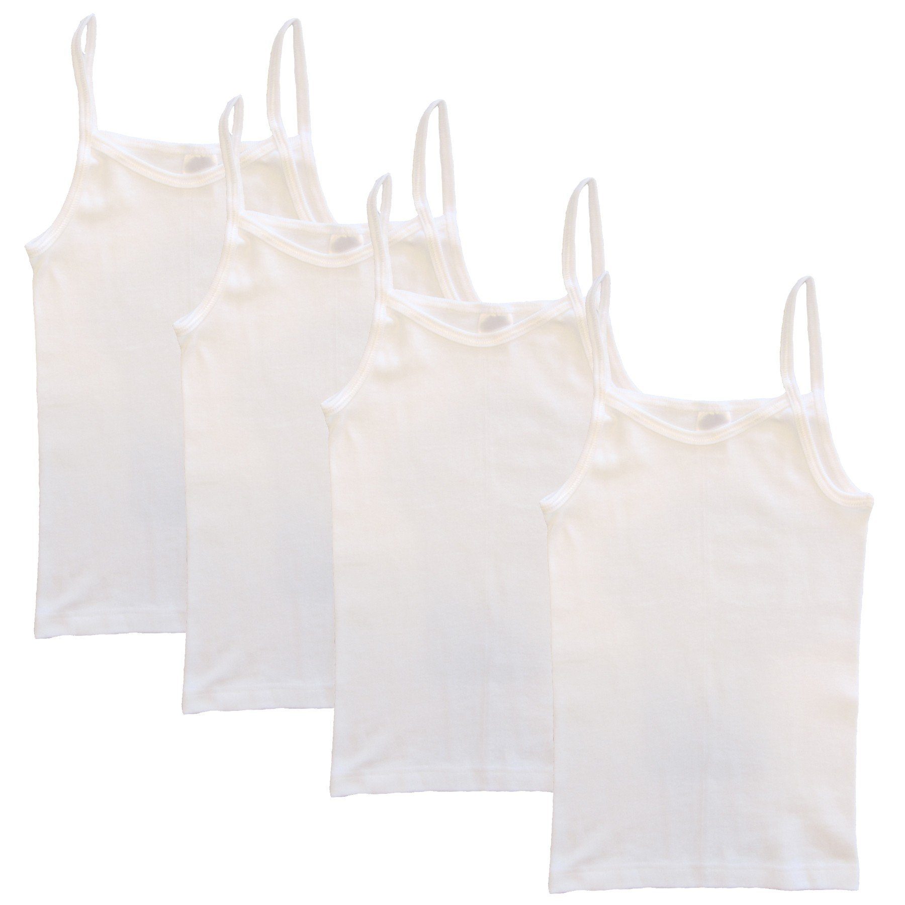 HERMKO Achseltop 2460 (Pack, 4er) Bio-Baumwolle Trägerhemd Spaghettiträger Top hergestellt in EU
