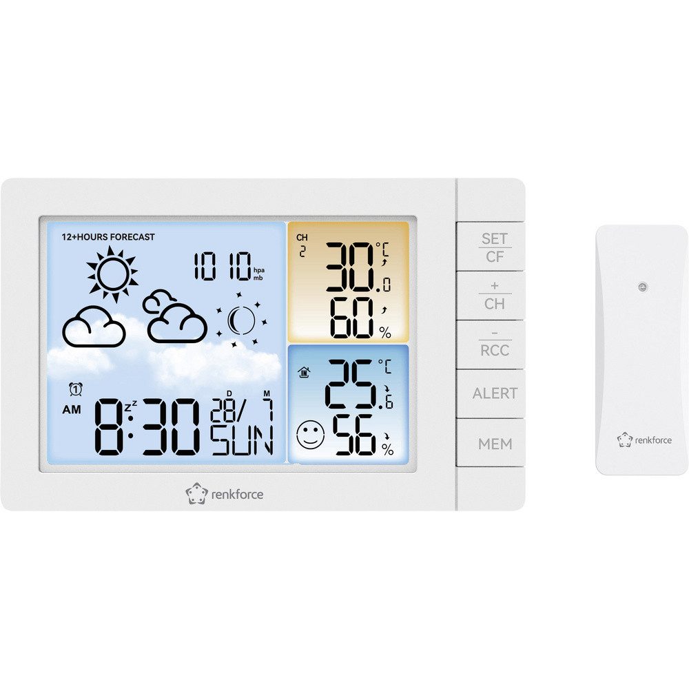 Renkforce Renkforce RF-4883634 Digitale-Wetterstation Anzahl Sensoren max. 3 S Wetterstation