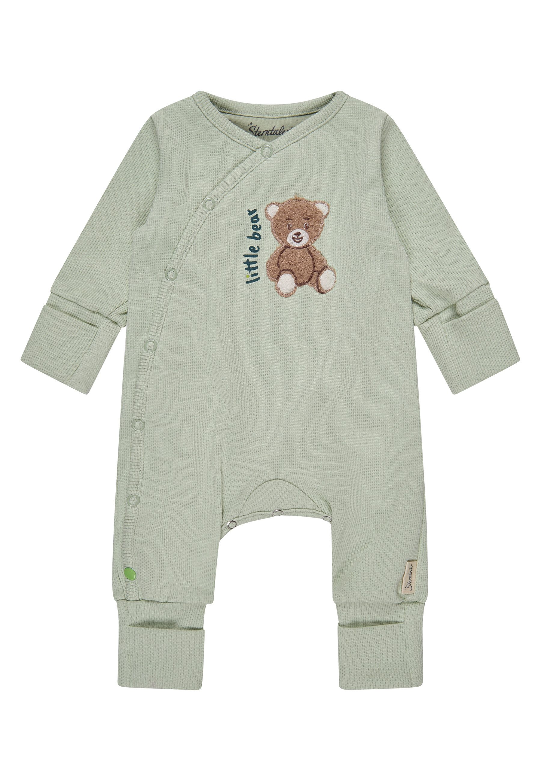Sterntaler® Strampler Baby Spieler Bär (1-tlg., Umschlagbündchen)