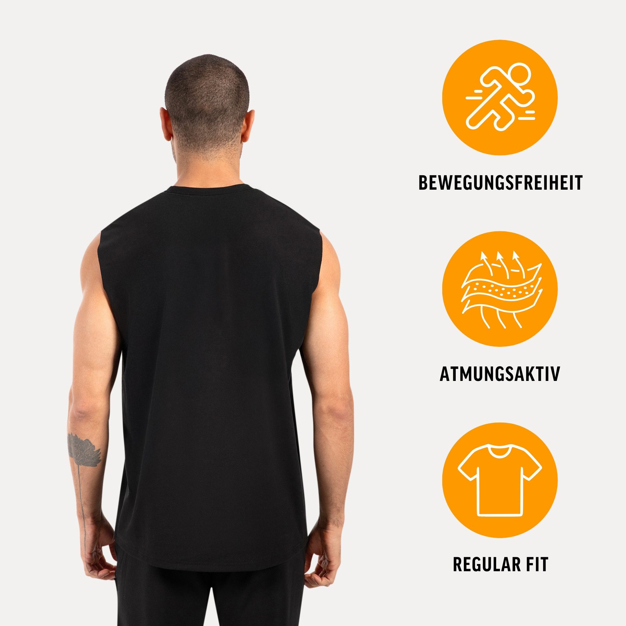 Smilodox Tanktop Xion, Ärmelloses Sportshirt 3D Rubber Print, Hohe Bewegungsfreiheit Minimalistisches Design Training Sport Freizeit Alltag Gym