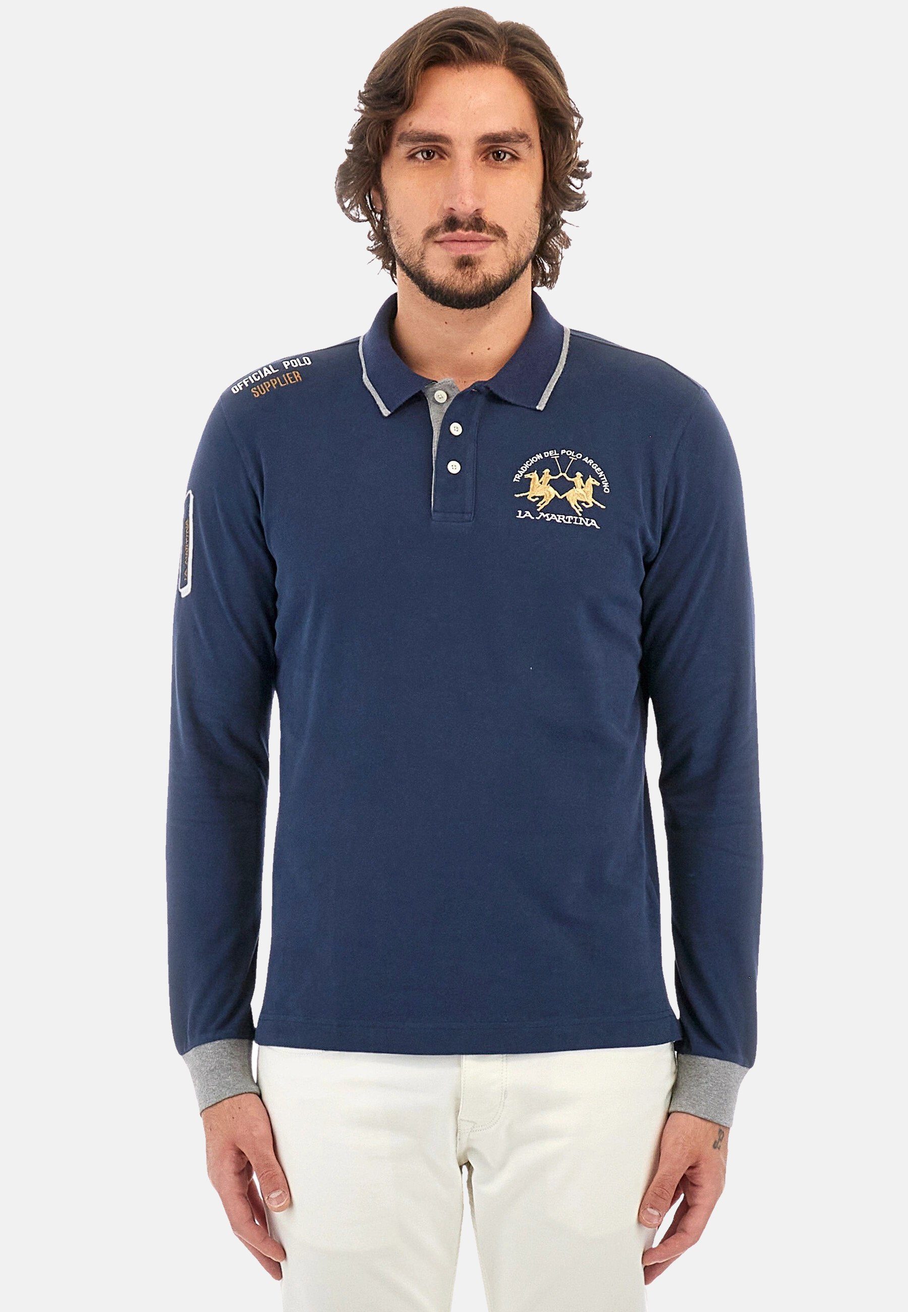 La Martina Poloshirt Shirt Langarm-Poloshirt regular fit Wolfe mit (1-tlg., 1)