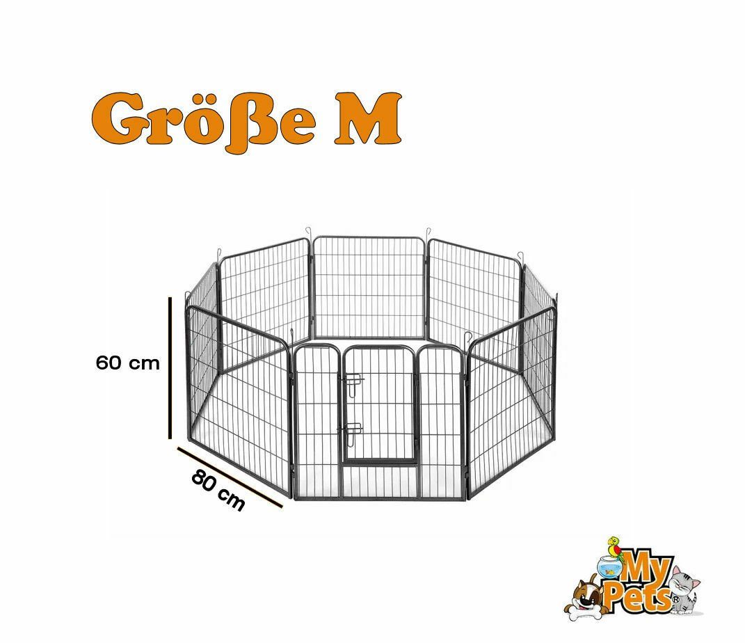 BruKa Freigehege Welpenauslauf Freigehege Young Dogs Tierlaufstall Welpenzaun 80cm